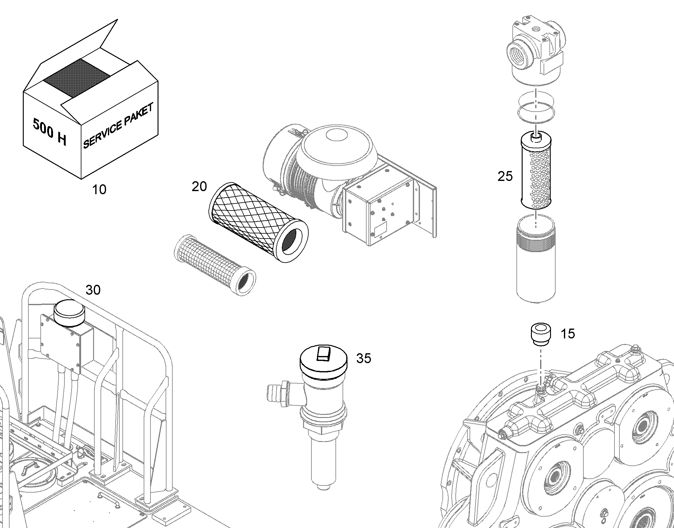 СЕРВИСНЫЙ ПАКЕТ ДВИГАТЕЛЯ 500h 12192335 LIEBHERR