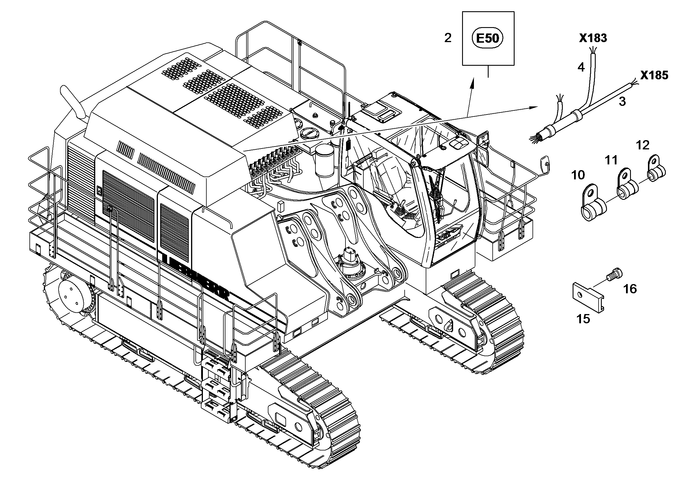 КОМПЛЕКТ КАБЕЛЕЙ X185-MP 9942257 LIEBHERR