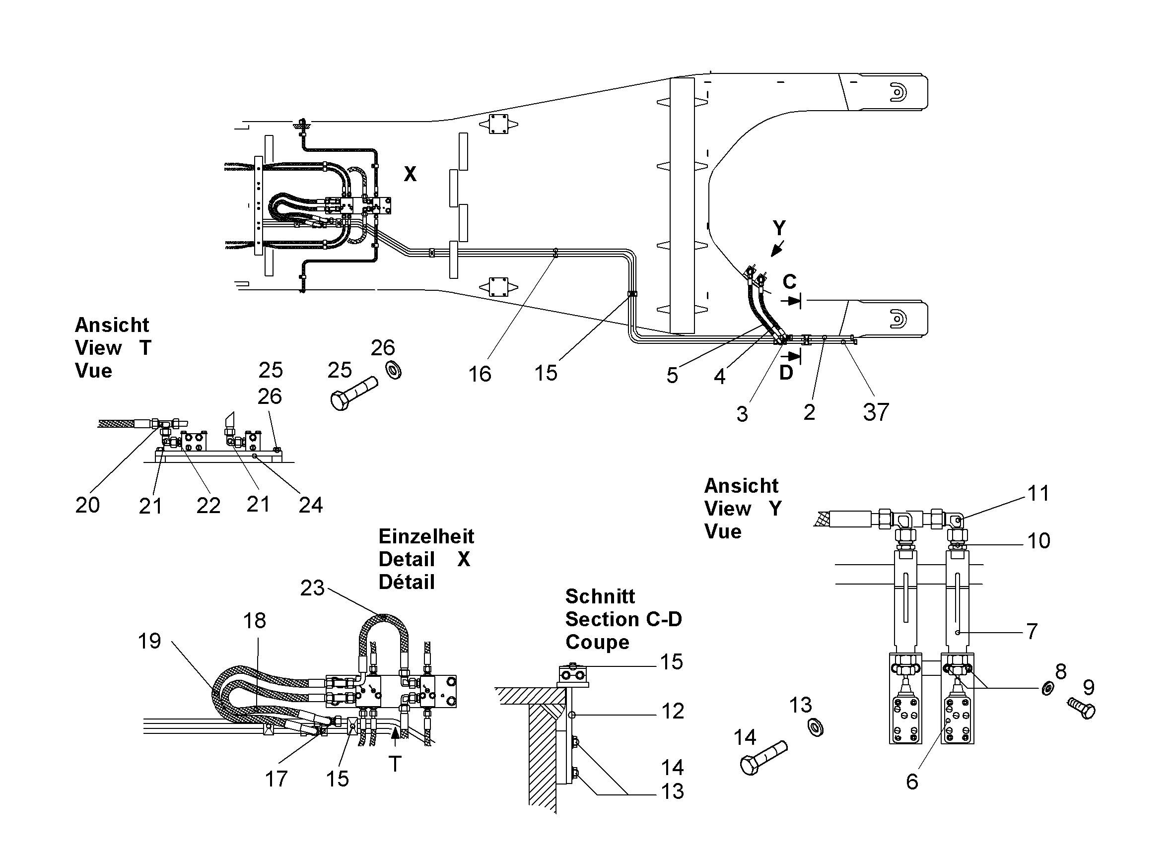 ШЛАНГ 12X500 10000609 LIEBHERR