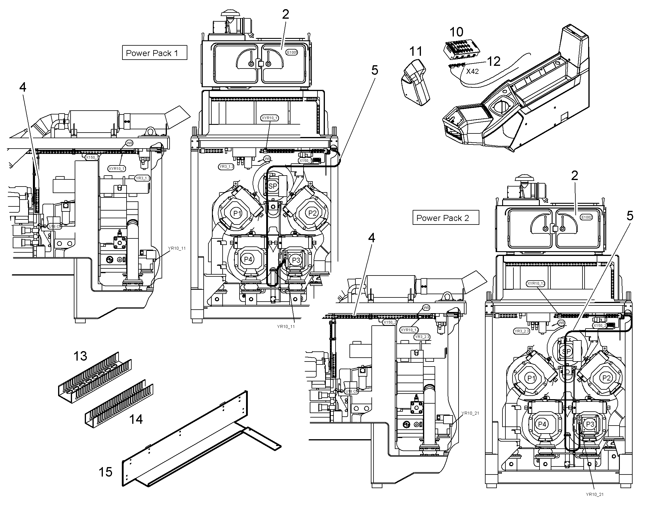 КОМПЛЕКТ КАБЕЛЕЙ 10041236 LIEBHERR