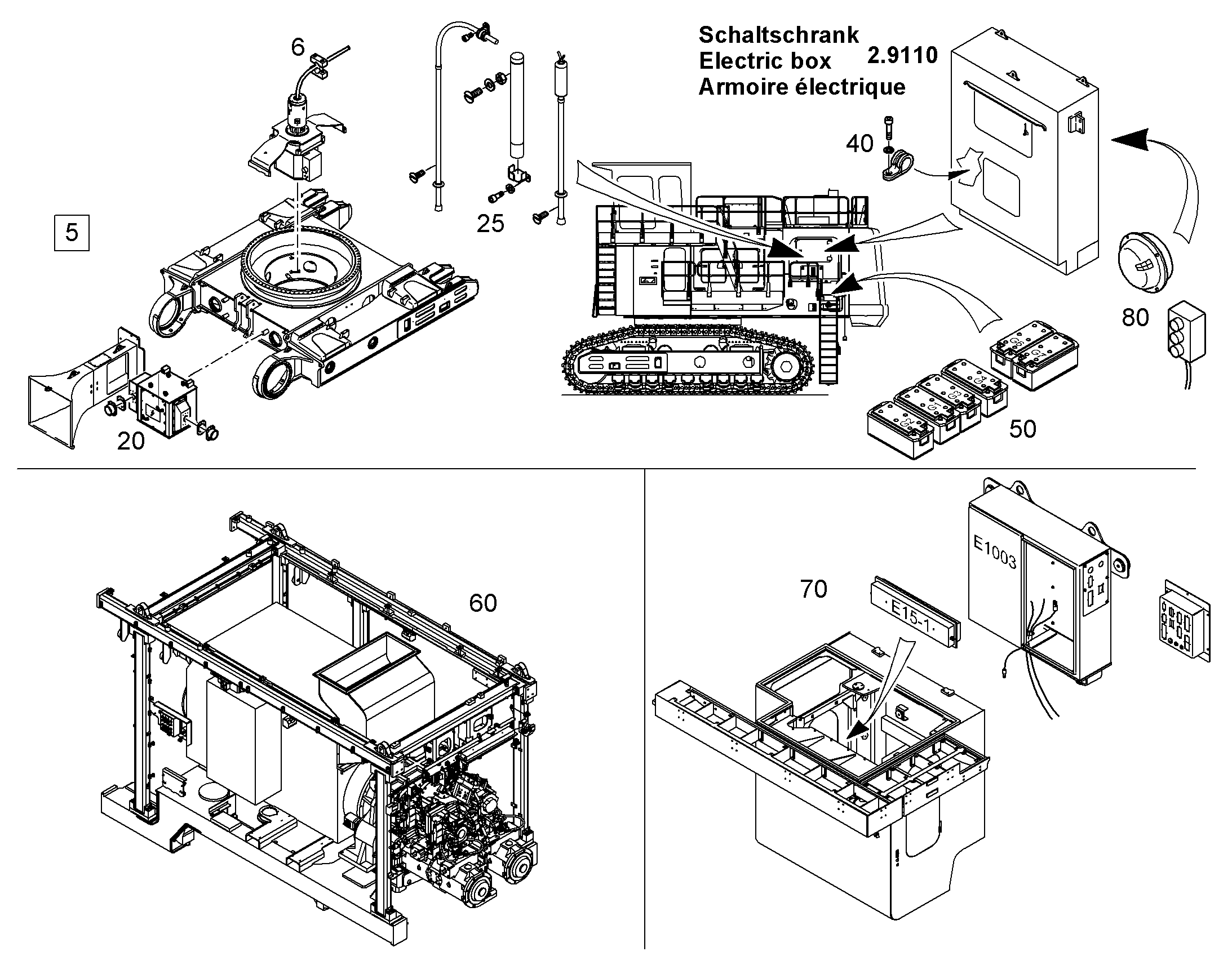 КРЕП.ЧАСТИ ПРОВОДА ВЫС. НАПР. 10055845 LIEBHERR