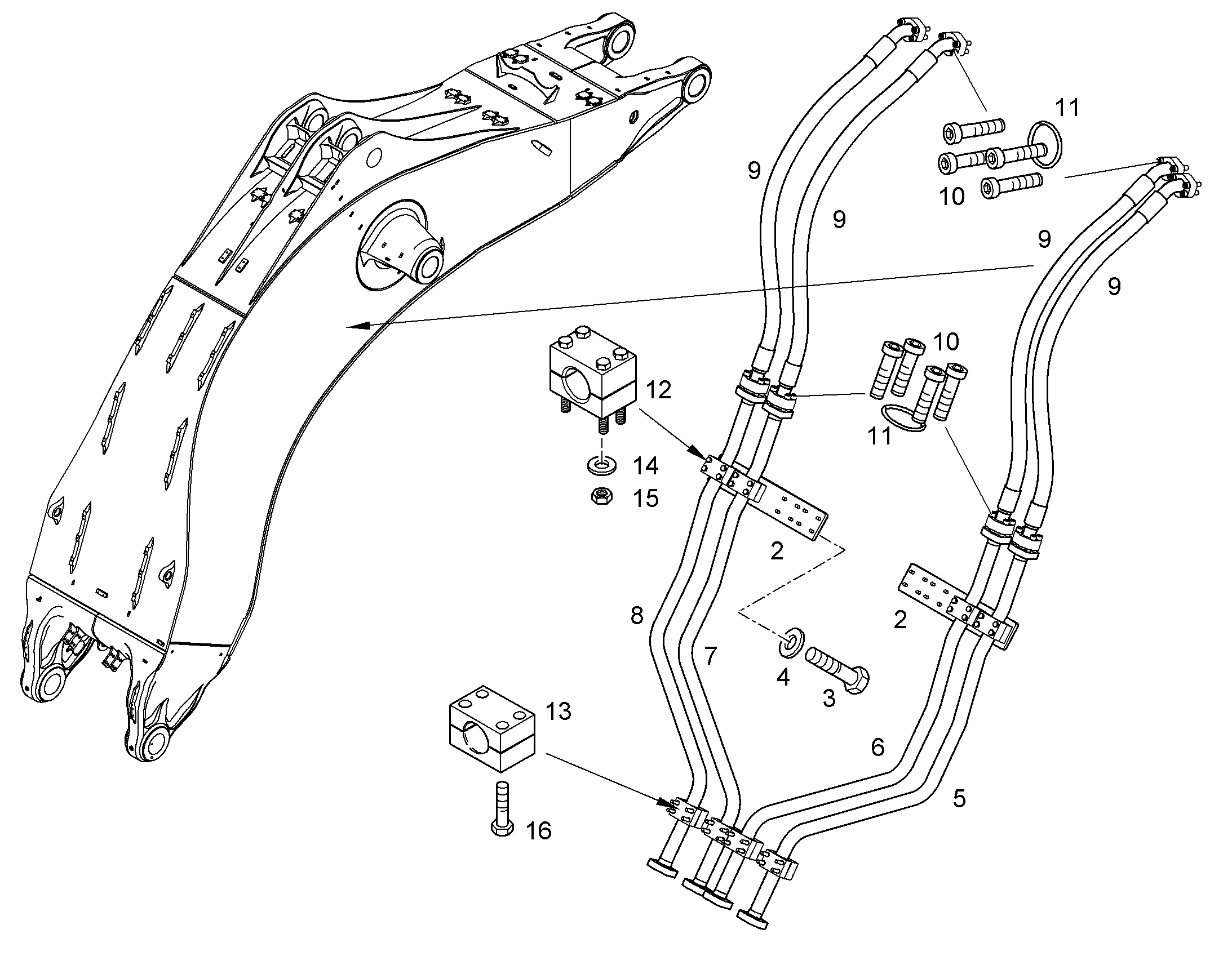 СКОБА ДЛЯ КРЕПЛЕНИЯ ТРУБЫ 9928613 LIEBHERR