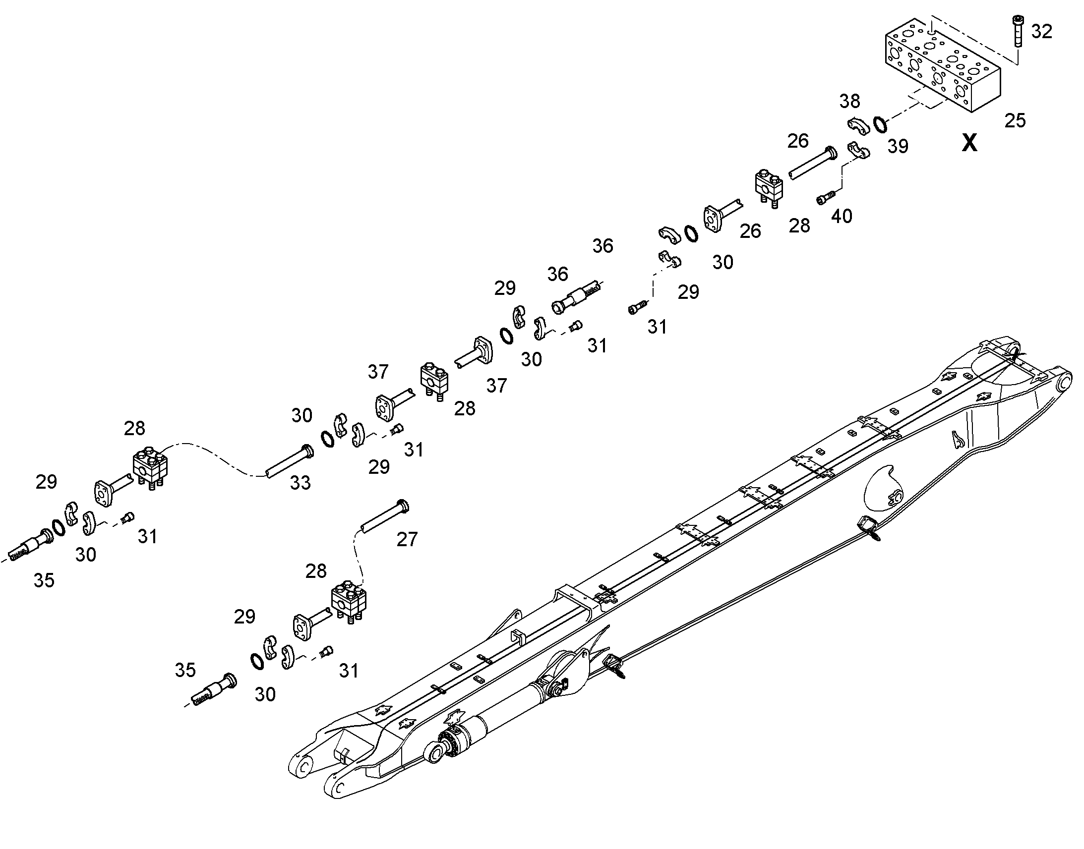 ШЛАНГ 32X2150 6718616 LIEBHERR