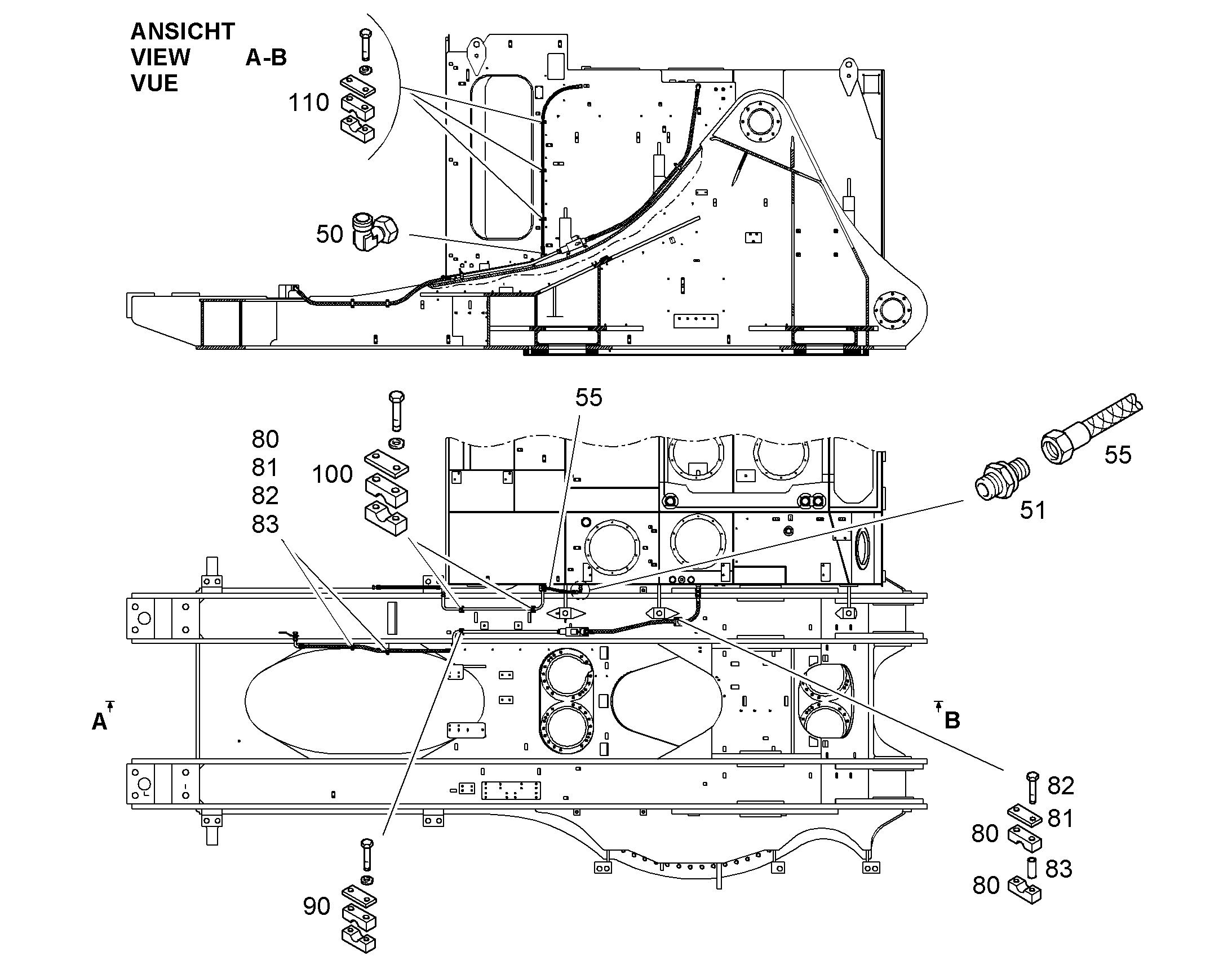 СКОБА ДЛЯ КРЕПЛЕНИЯ ШЛАНГА S 2 G 28 9145013 LIEBHERR