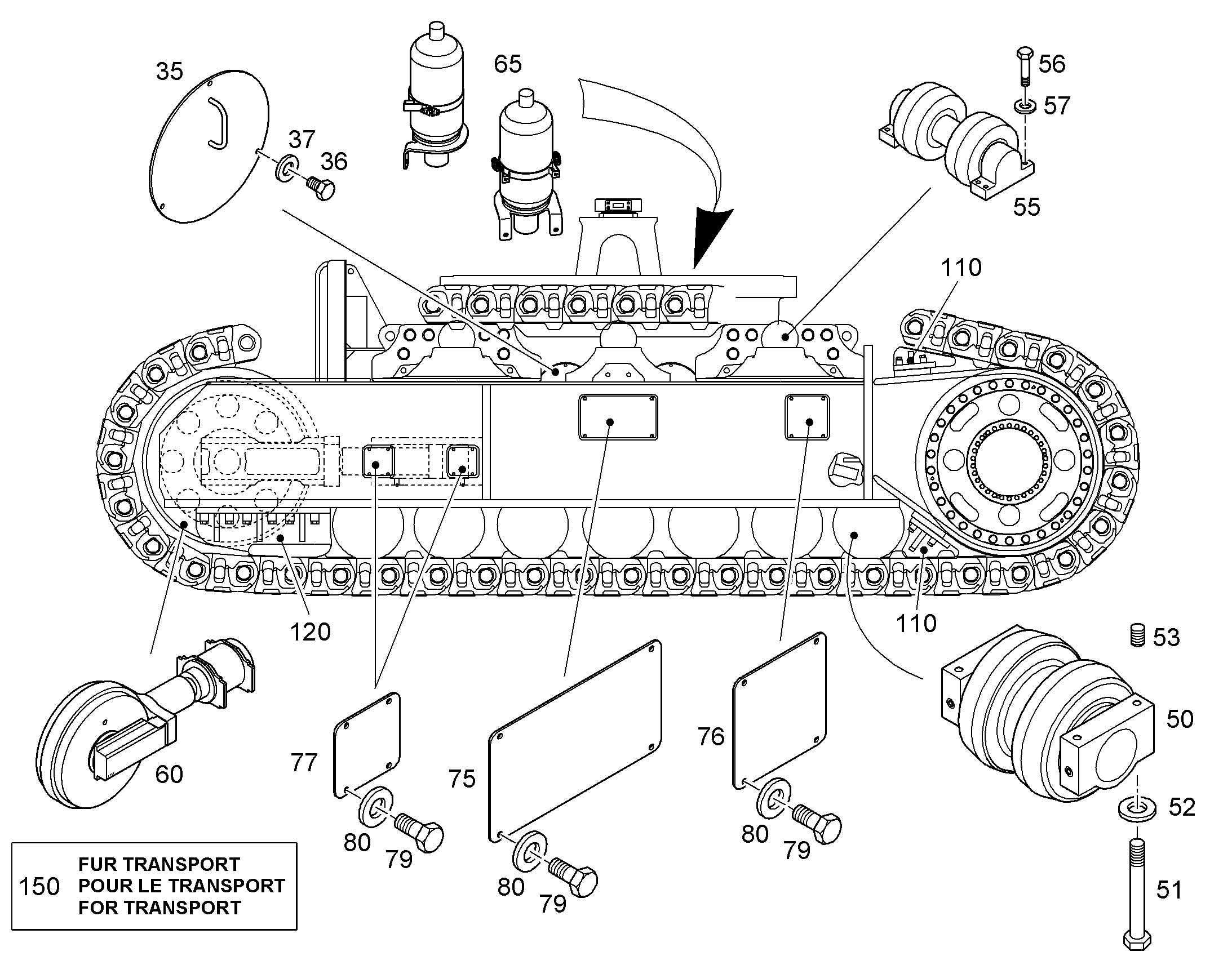 РОЛИК ПОДДЕРЖИВАЮЩИЙ 5614543 LIEBHERR