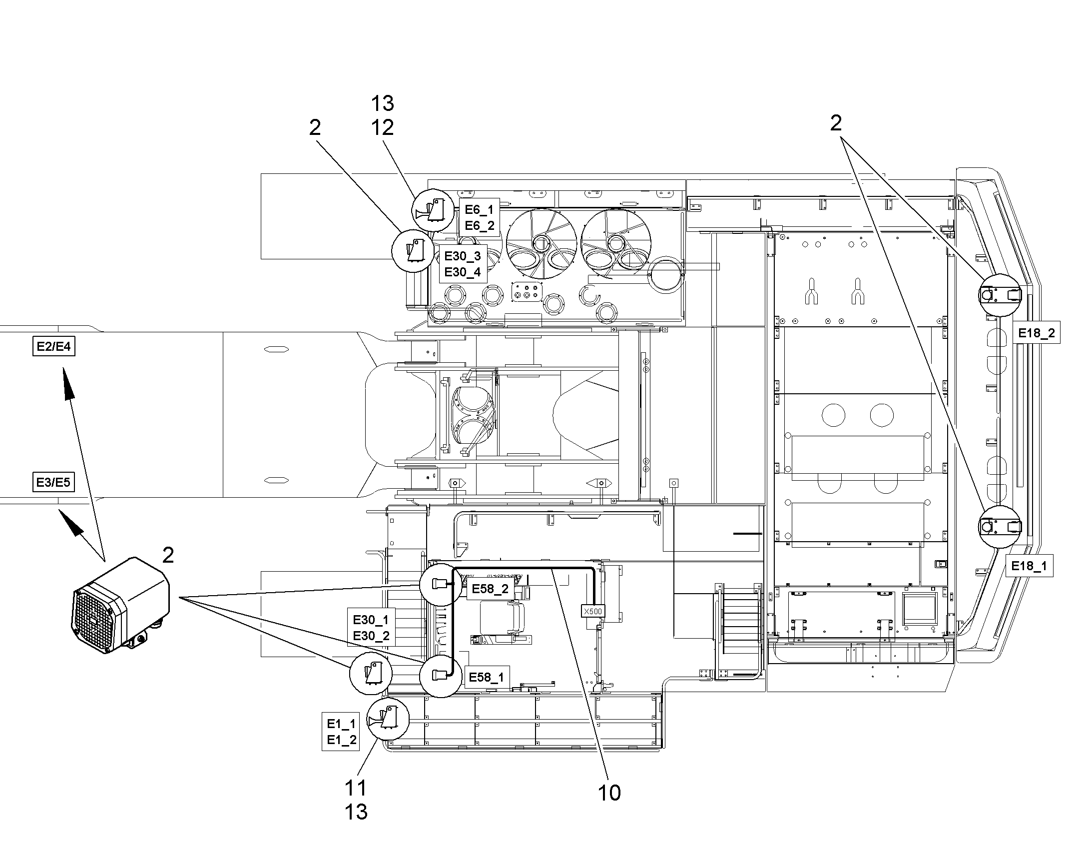 КОМПЛЕКТ КАБЕЛЕЙ 10287251 LIEBHERR