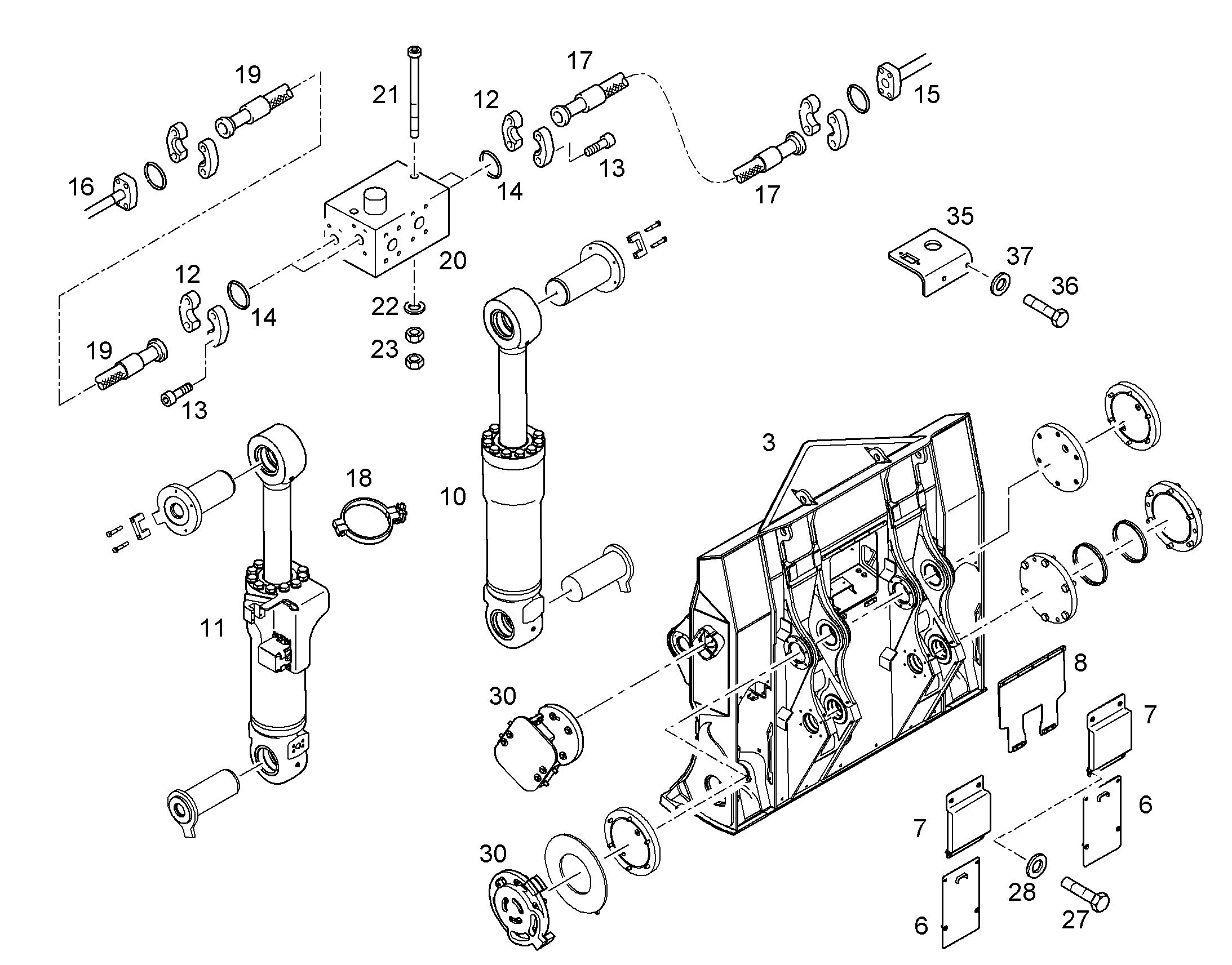 КОВШ, ЗАДНЯЯ СТОРОНА 10055634 LIEBHERR