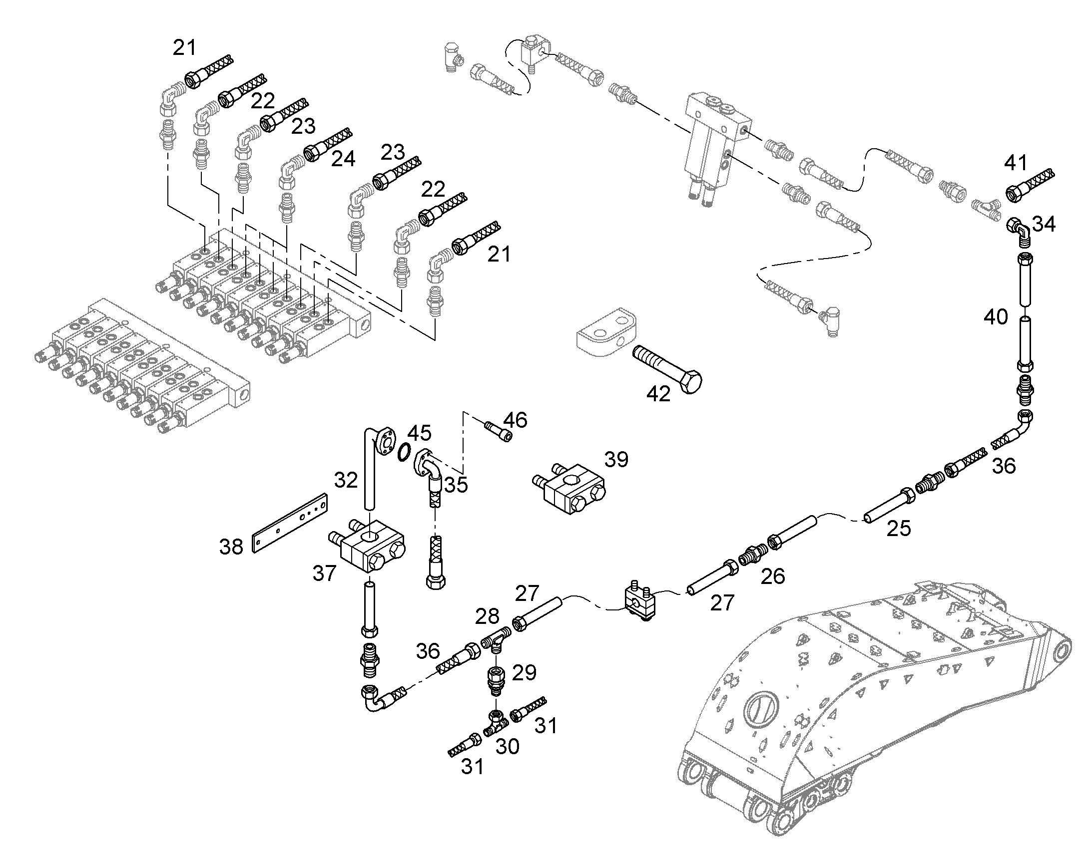 ШЛАНГ 12X350 7022031 LIEBHERR