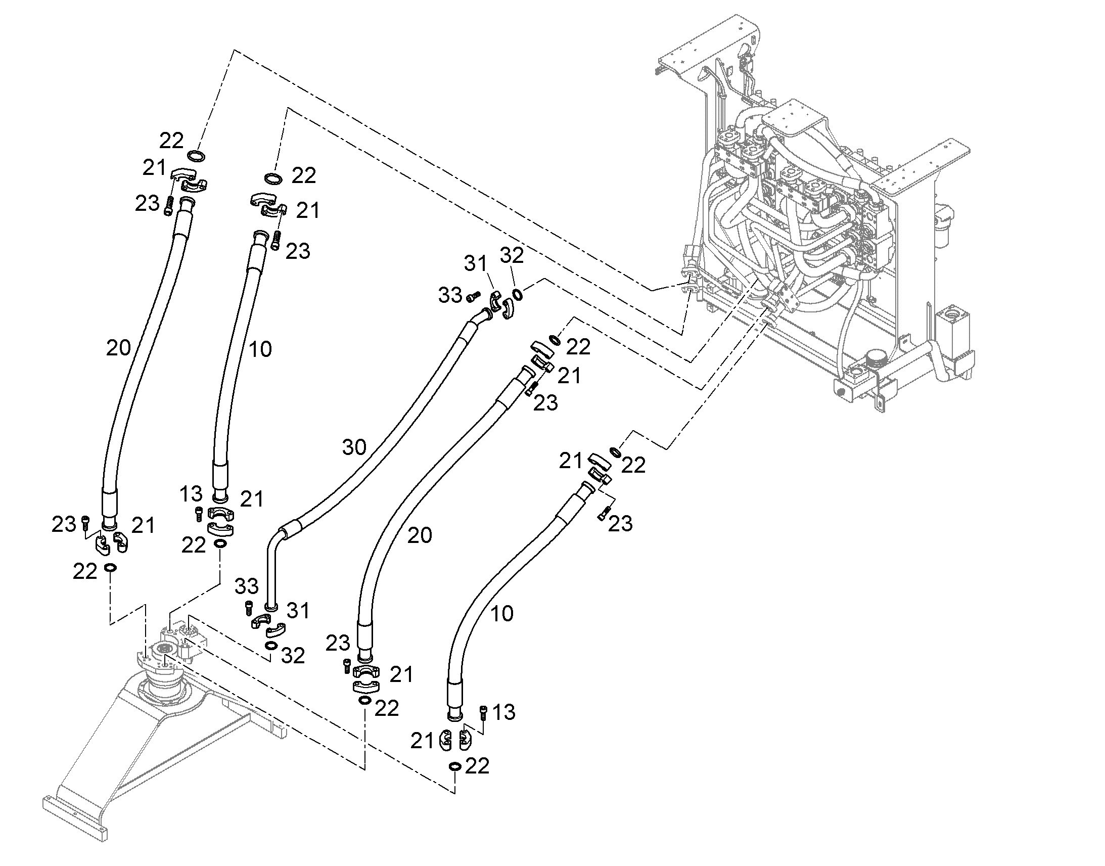 ШЛАНГ 40X1650 10022161 LIEBHERR