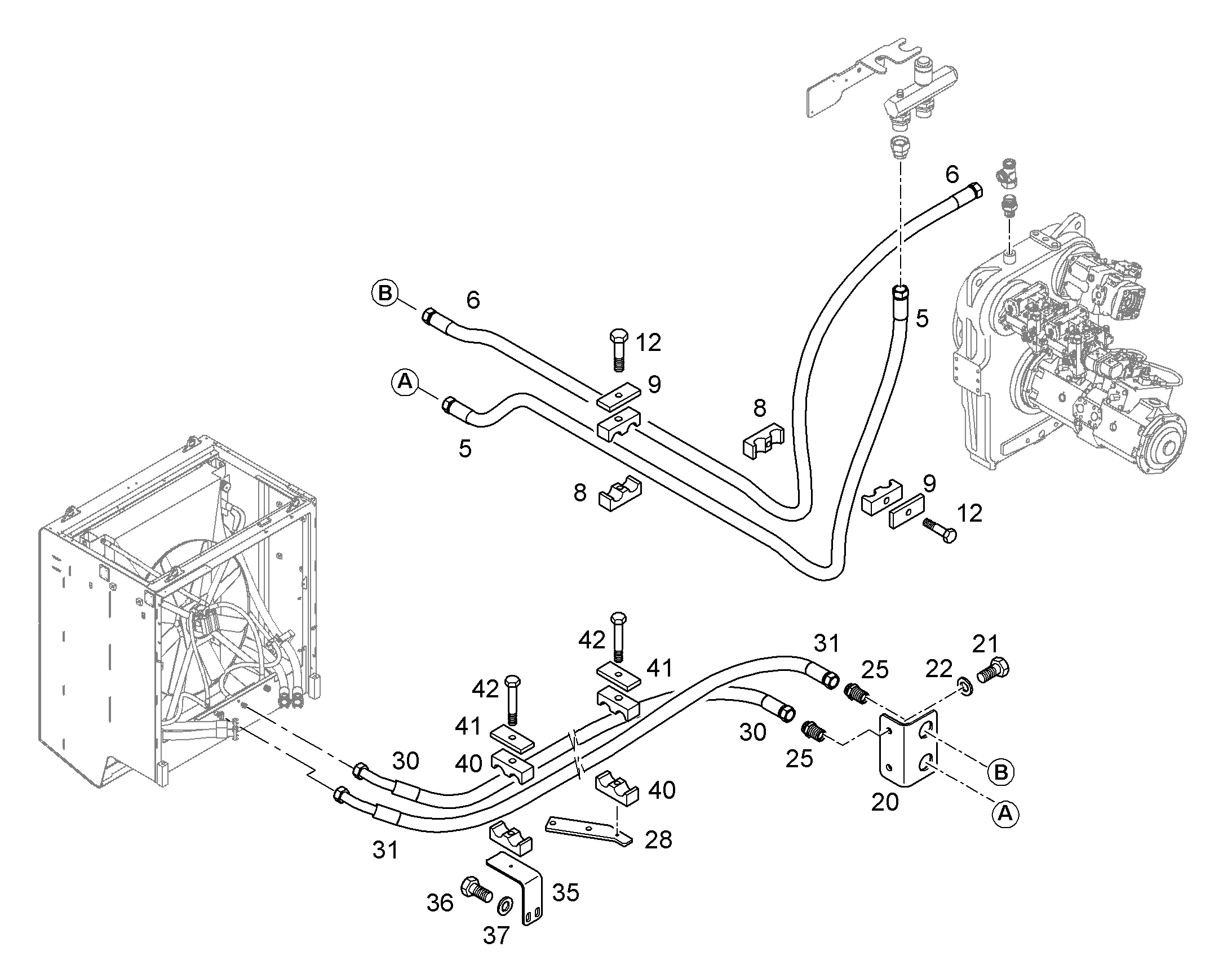 ШЛАНГ 25X3000 10000728 LIEBHERR