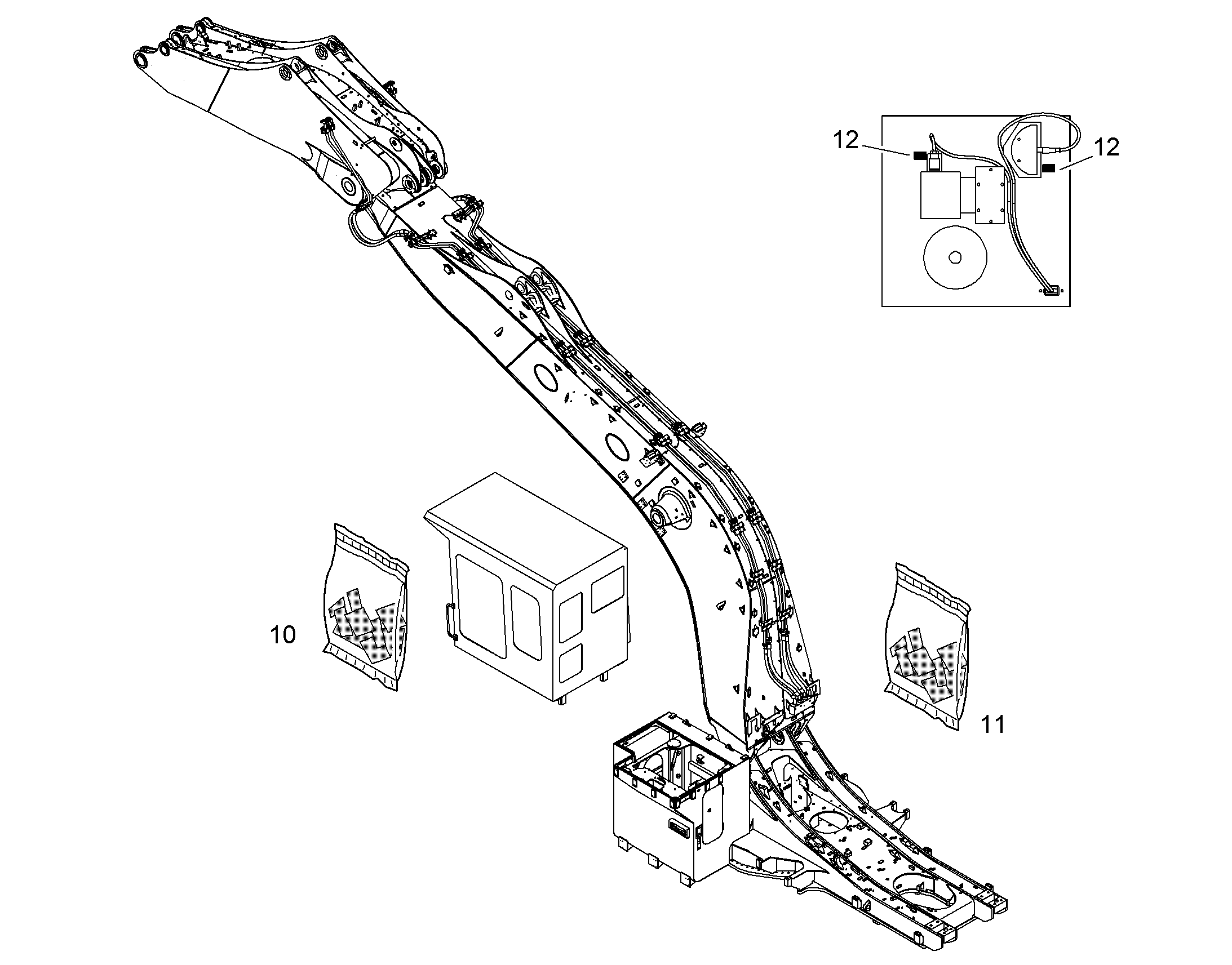 ЭТИКЕТКА РАЗМЕЩЕНИЯ КАБИНЫ 10072887 LIEBHERR