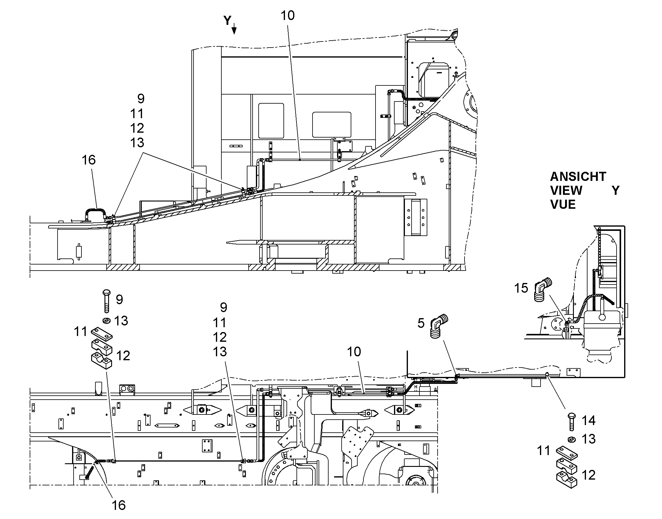 ТРУБА НАПОРНАЯ В СБОРЕ 10055964 LIEBHERR