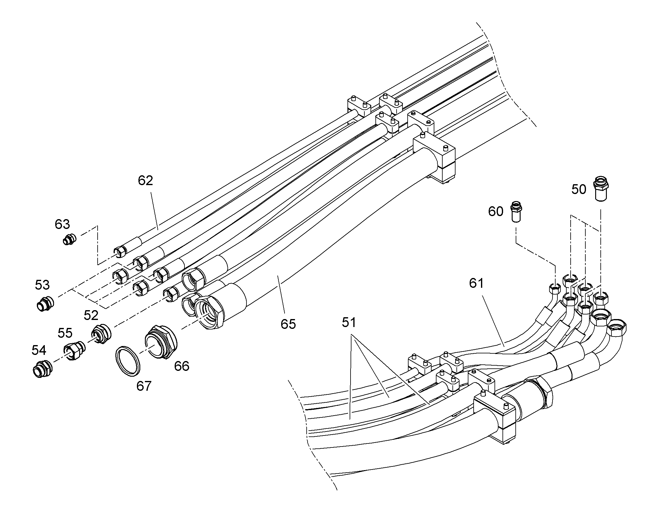 ШЛАНГ 12X2800 7413027 LIEBHERR