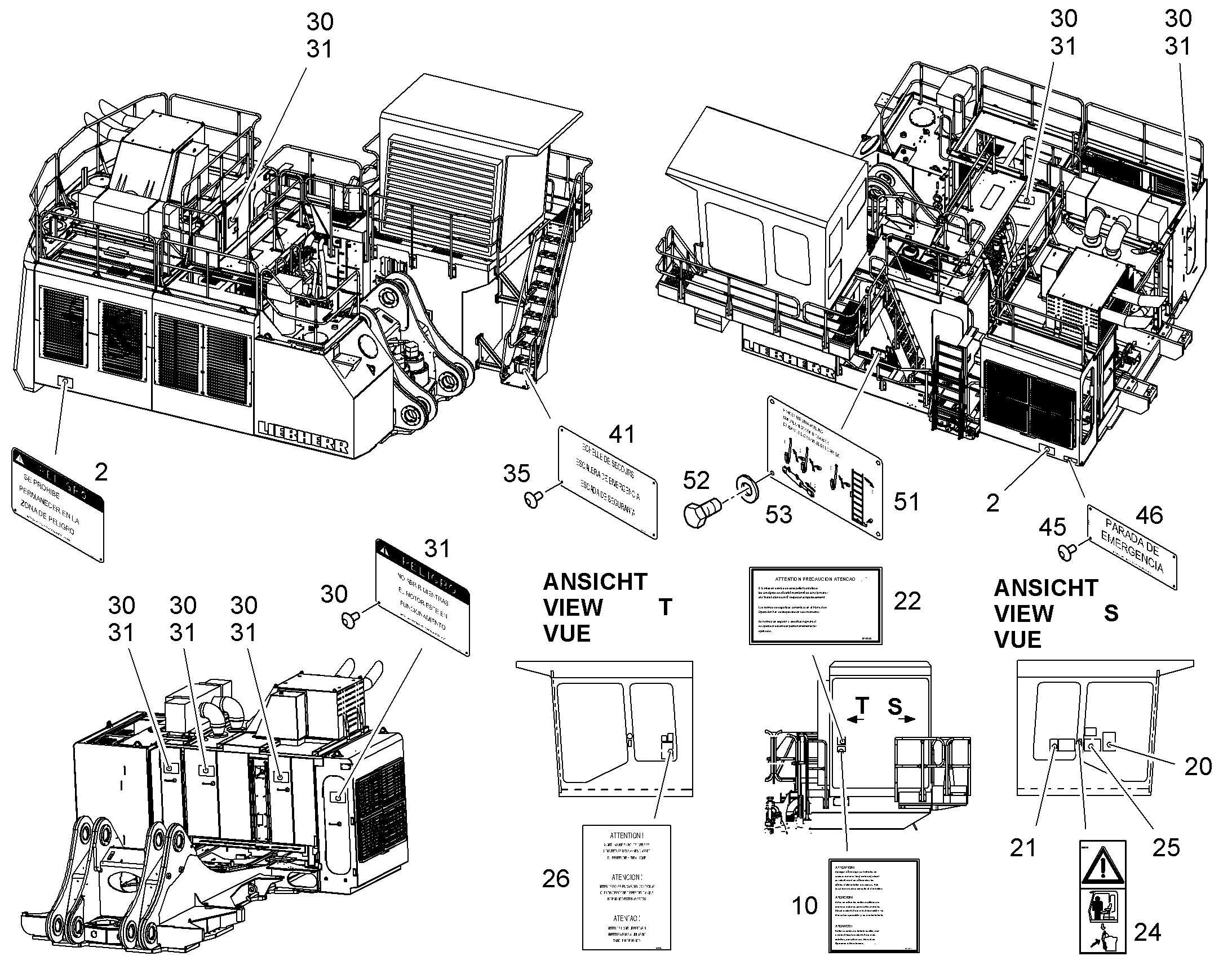 НАКЛЕЙКА НА КЛАВИАТУРУ 9806565 LIEBHERR
