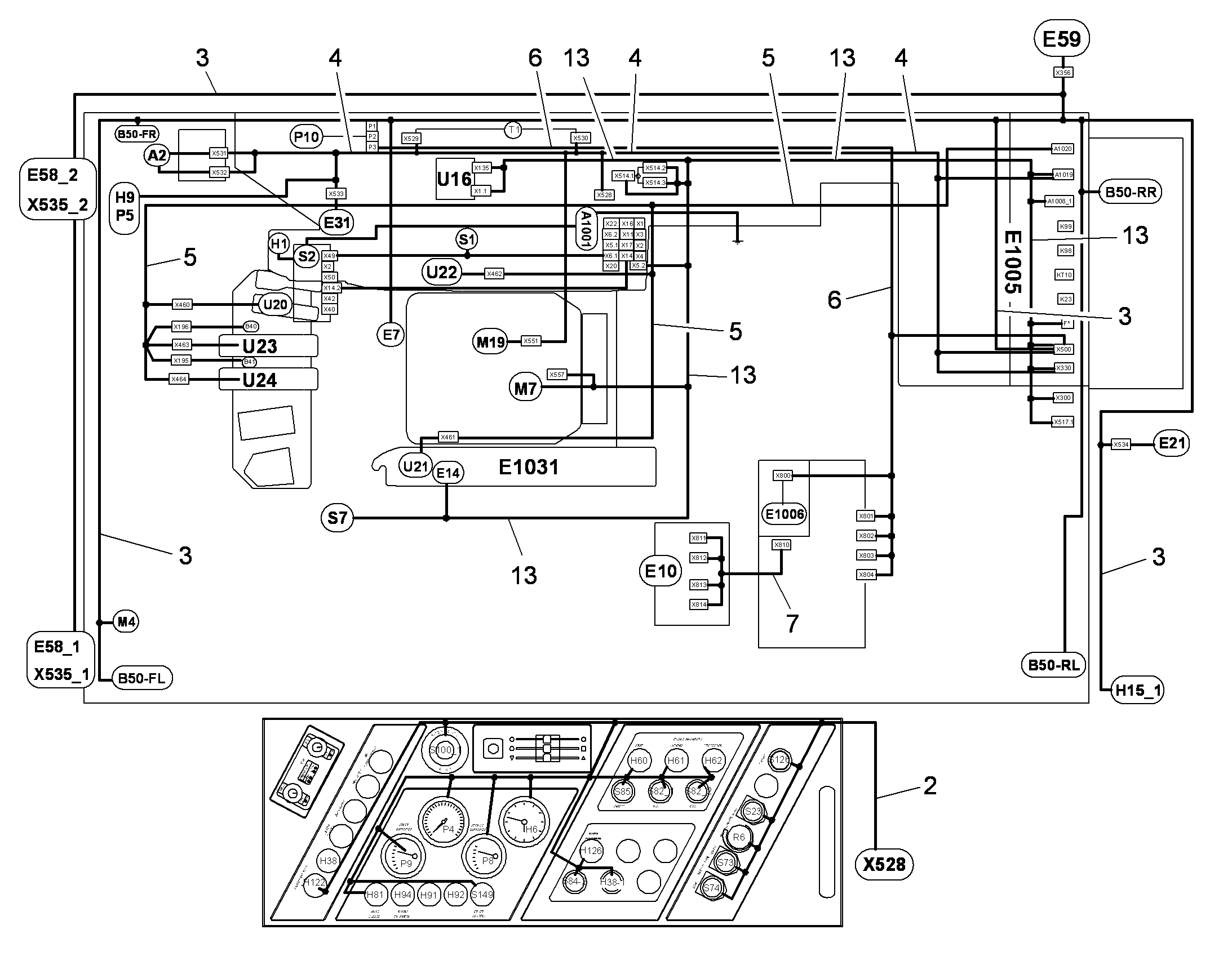 КОМПЛЕКТ КАБЕЛЕЙ 10084947 LIEBHERR