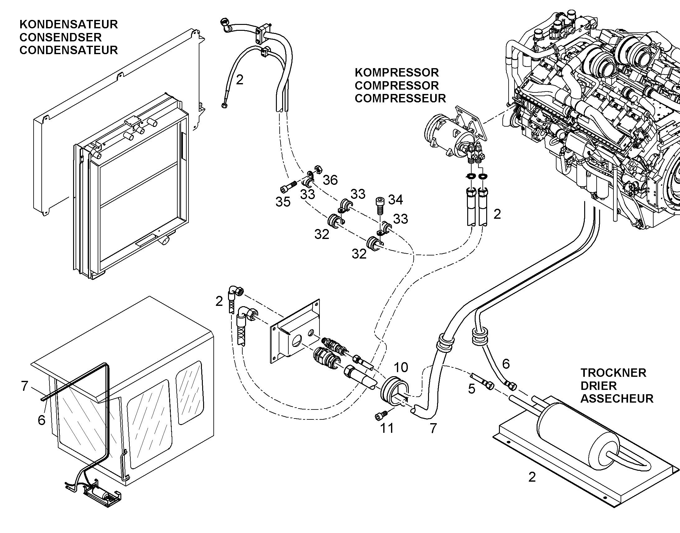 ШЛАНГ КОНДИЦИОНЕРА 10X3200 10288882 LIEBHERR