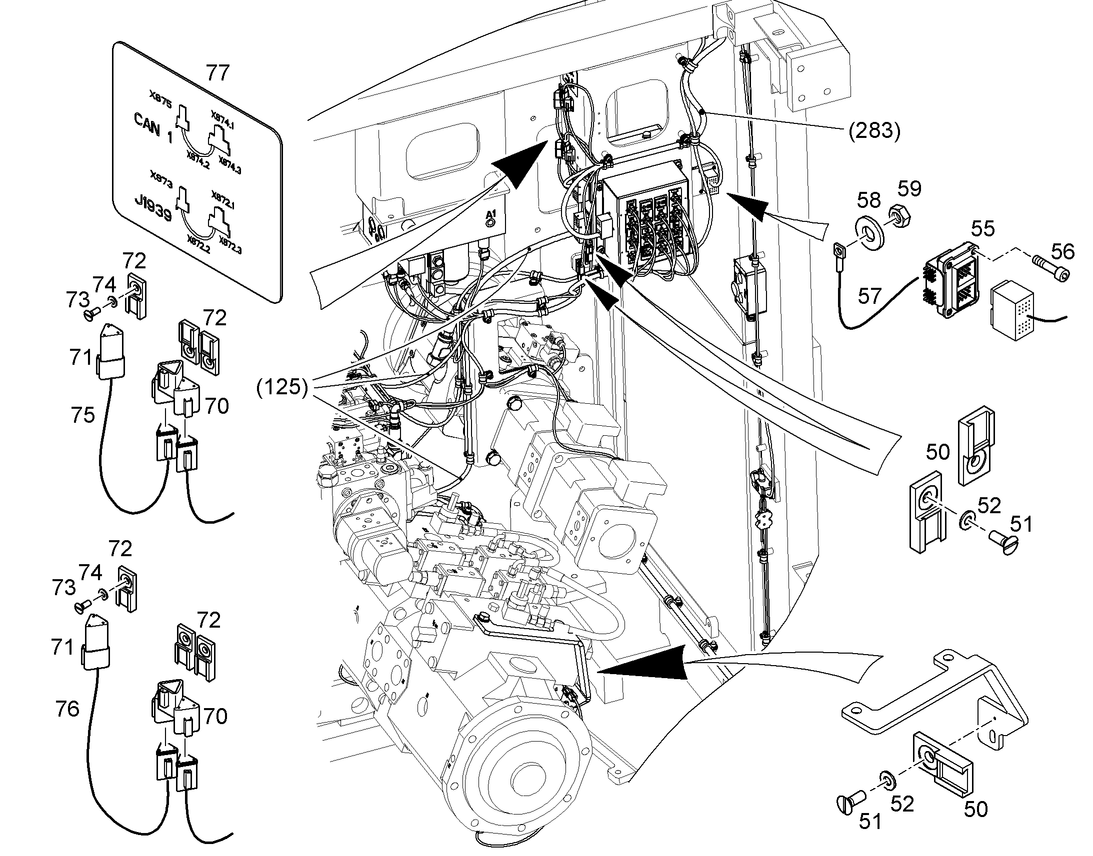 НАКЛЕЙКА 90mmX80mm 9809348 LIEBHERR