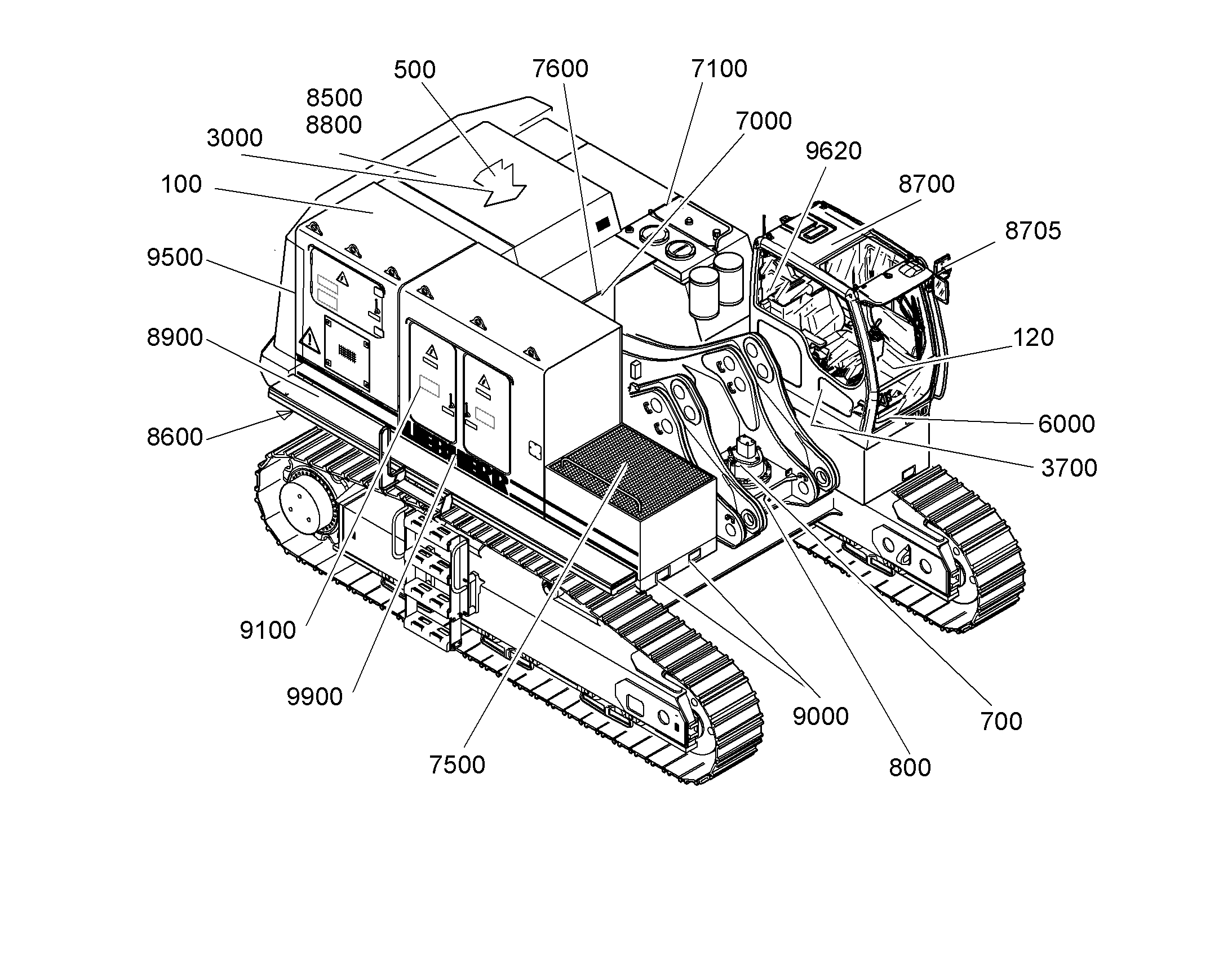 ПОДДОН БАЛЛАСТА УСТАНОВЛЕН 9375709 LIEBHERR
