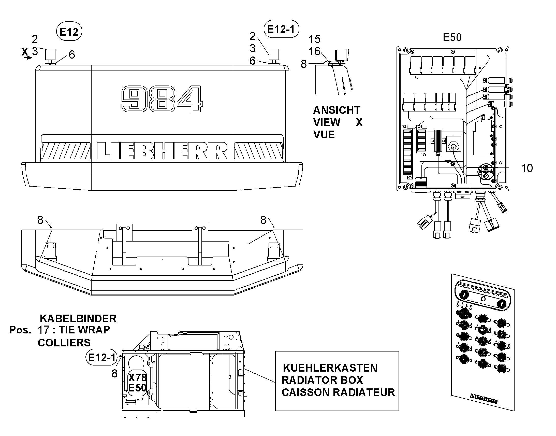КОНСОЛЬ 10064964 LIEBHERR