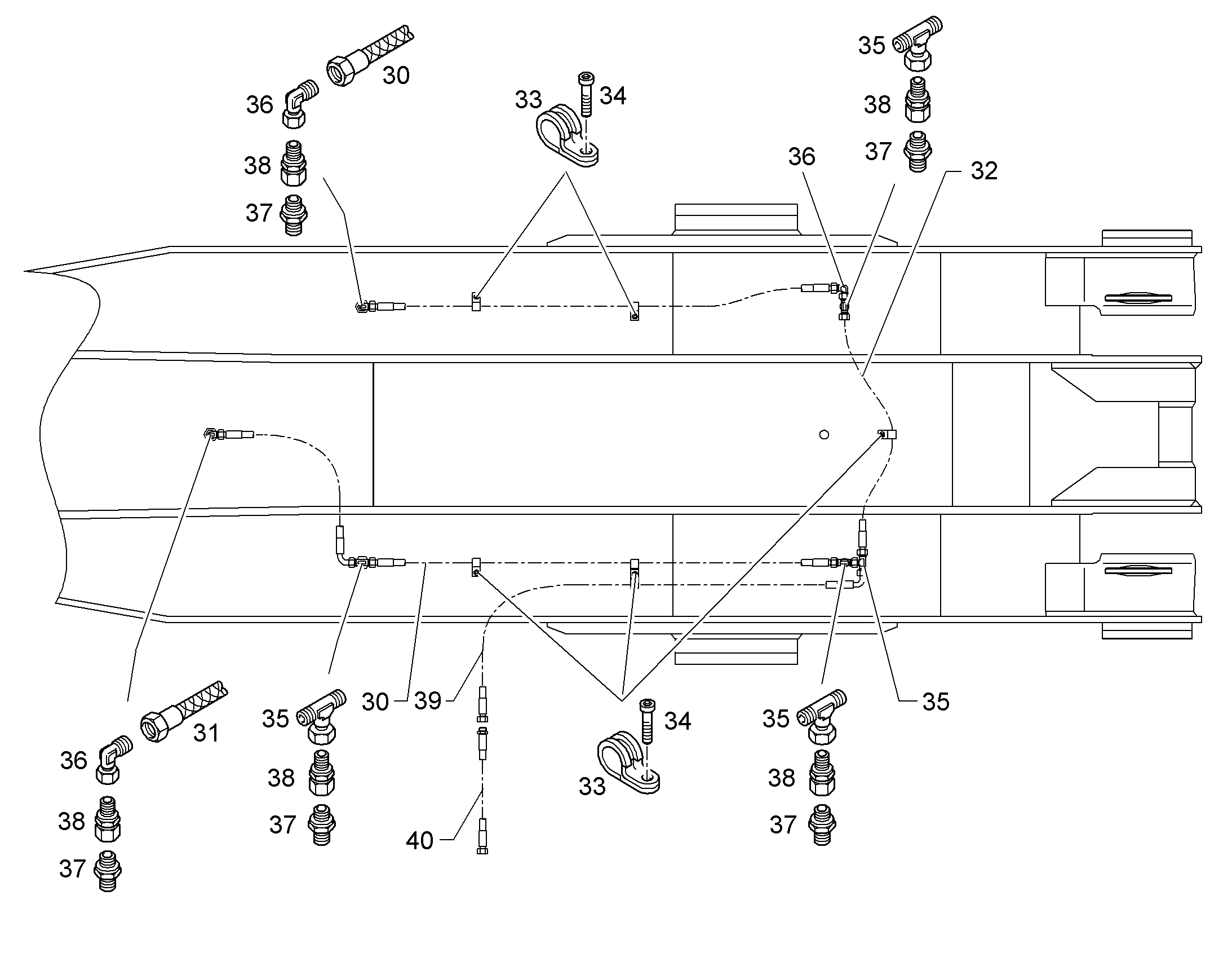 ШЛАНГ 12X750 10000436 LIEBHERR