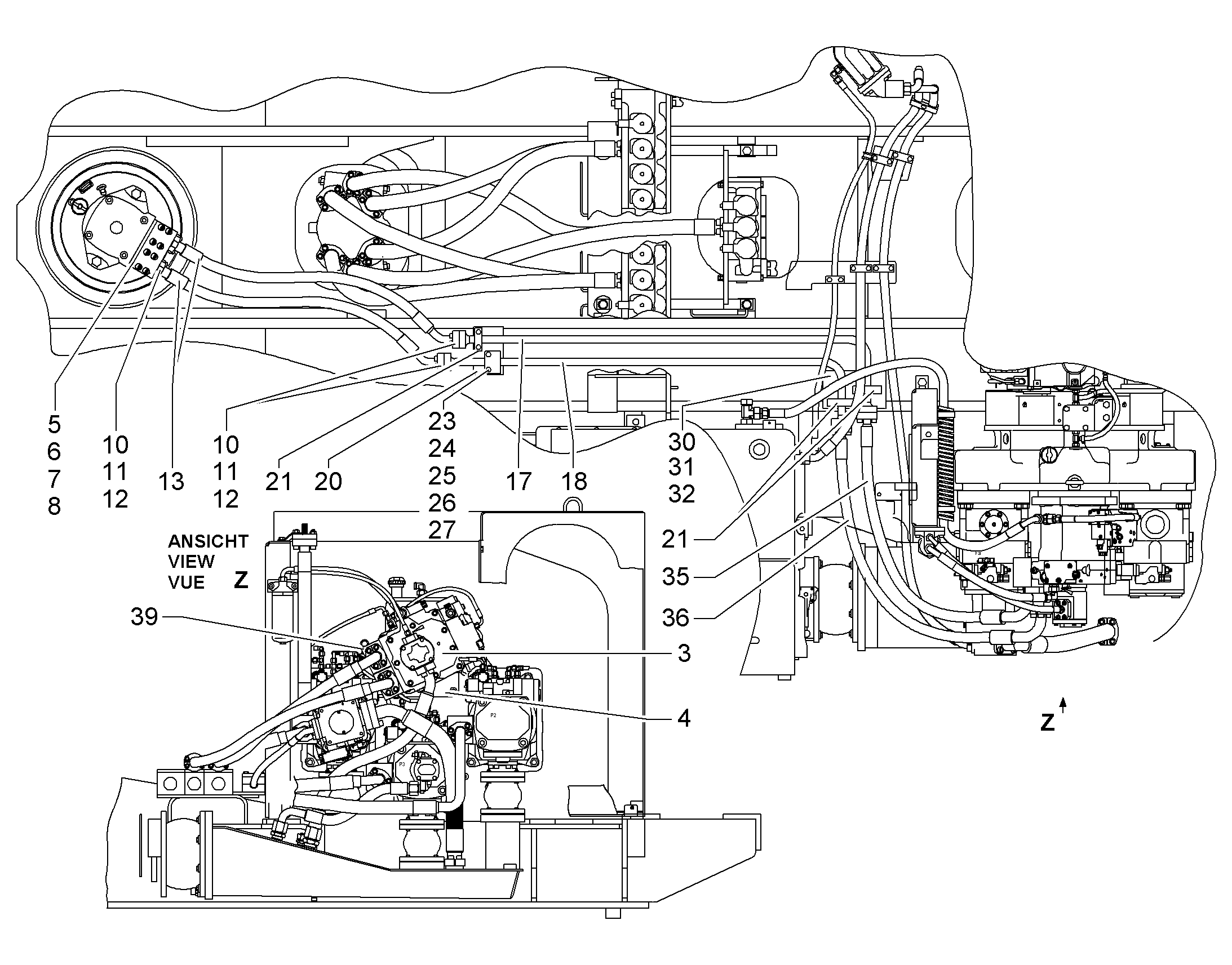 НАСОС МЕХАНИЗМА ПОВОРОТА HPV 210-02cm³/U 10043152 LIEBHERR