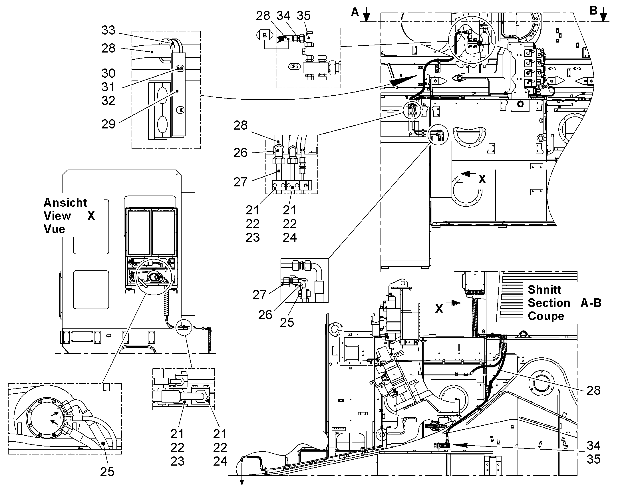 ТРУБА НАПОРНАЯ В СБОРЕ 10068182 LIEBHERR