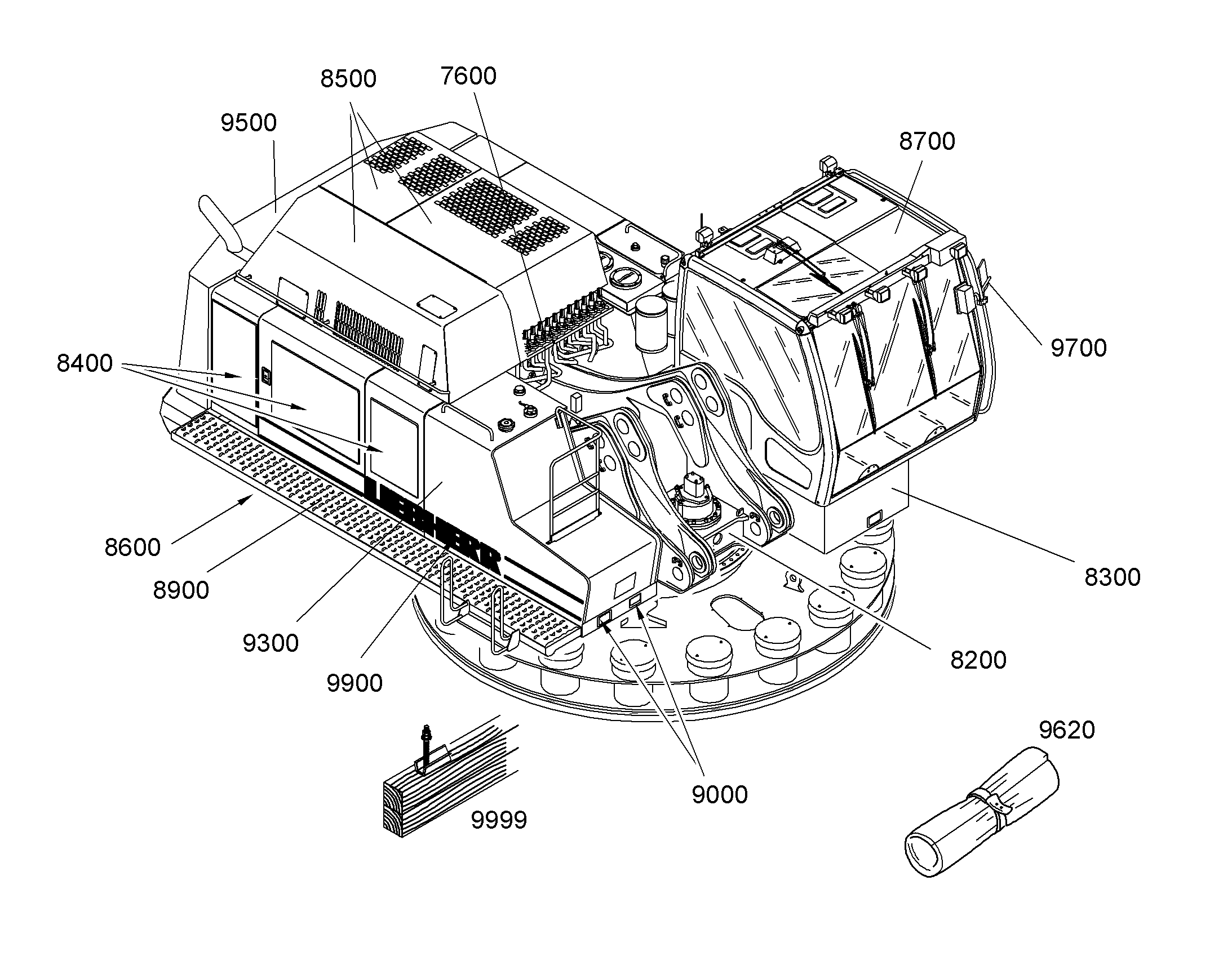 ПЕРЕОБОРУД. ПОВОР. ПЛАТФОРМЫ 10076343 LIEBHERR