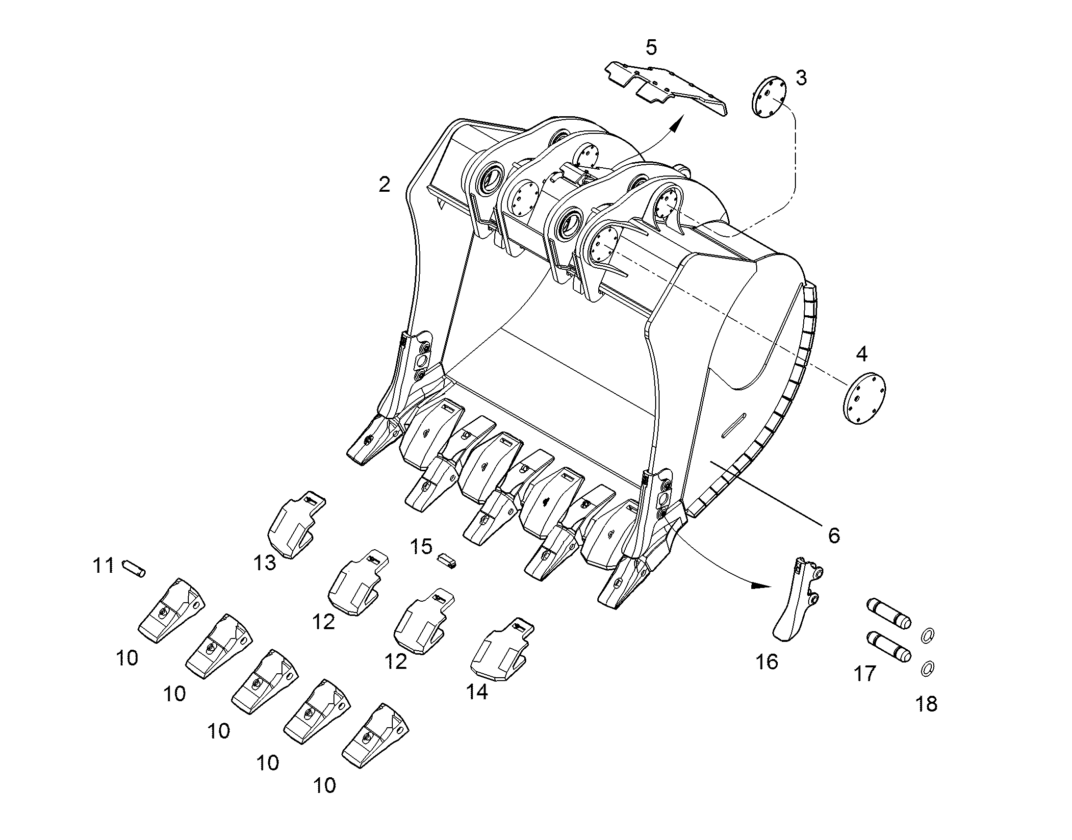 ЛОПАТА ОБРАТНАЯ 10065535 LIEBHERR