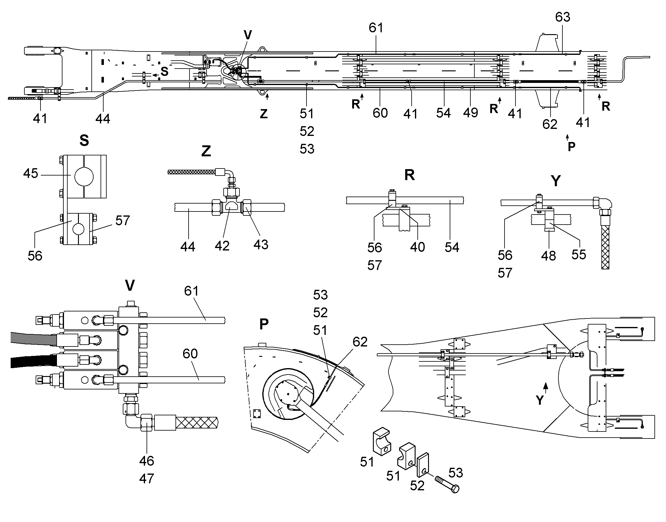 СМАЗОЧНАЯ ЛИНИЯ, КОМПЛЕКТ 10068016 LIEBHERR