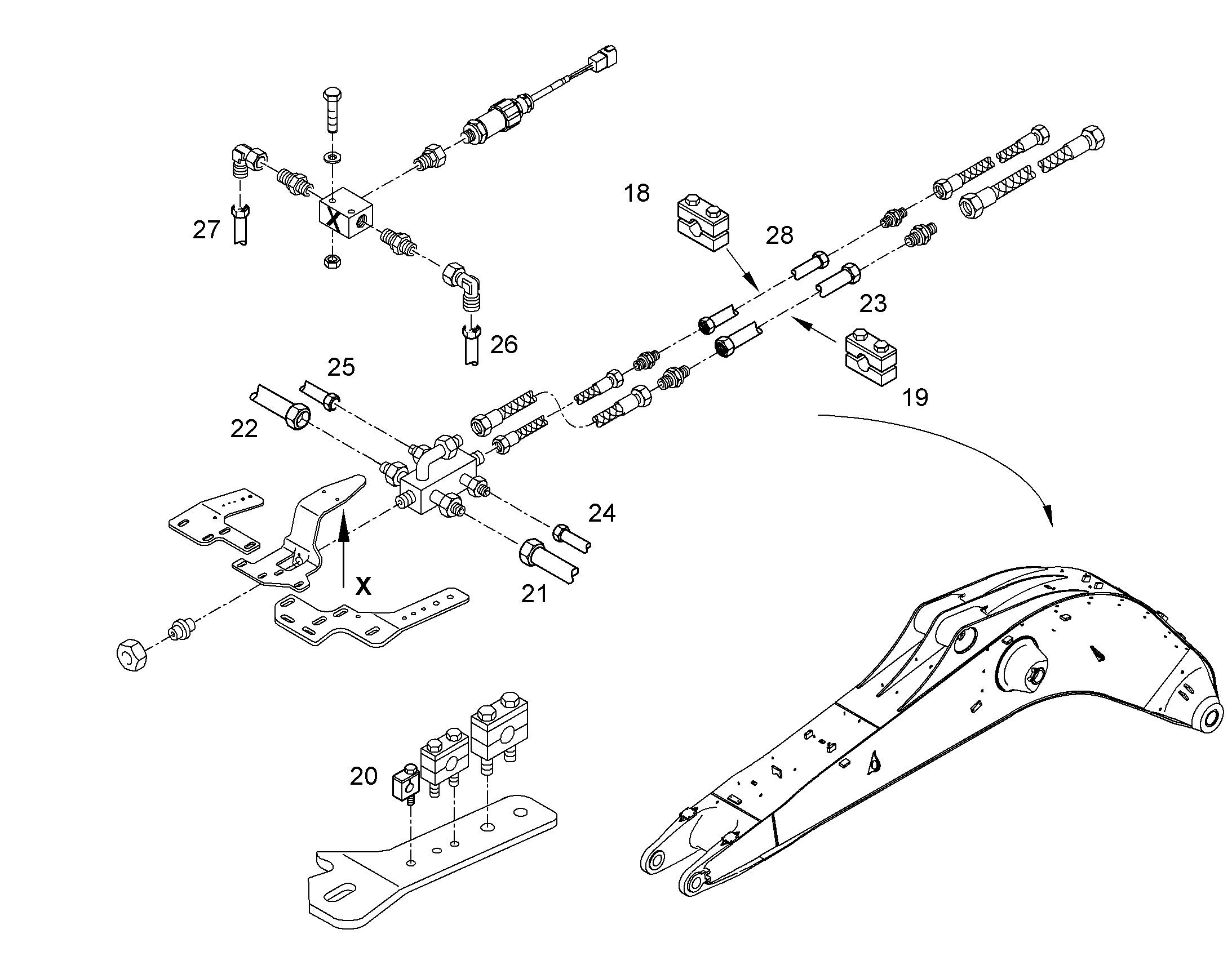ТРУБА НАПОРНАЯ В СБОРЕ 10074407 LIEBHERR