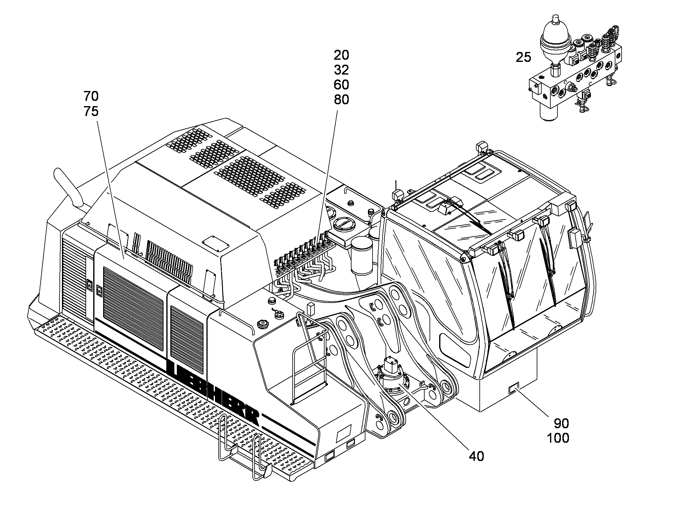 ЛИНИЯ УПРАВЛЯЮЩАЯ УСТАНОВКА 10076404 LIEBHERR