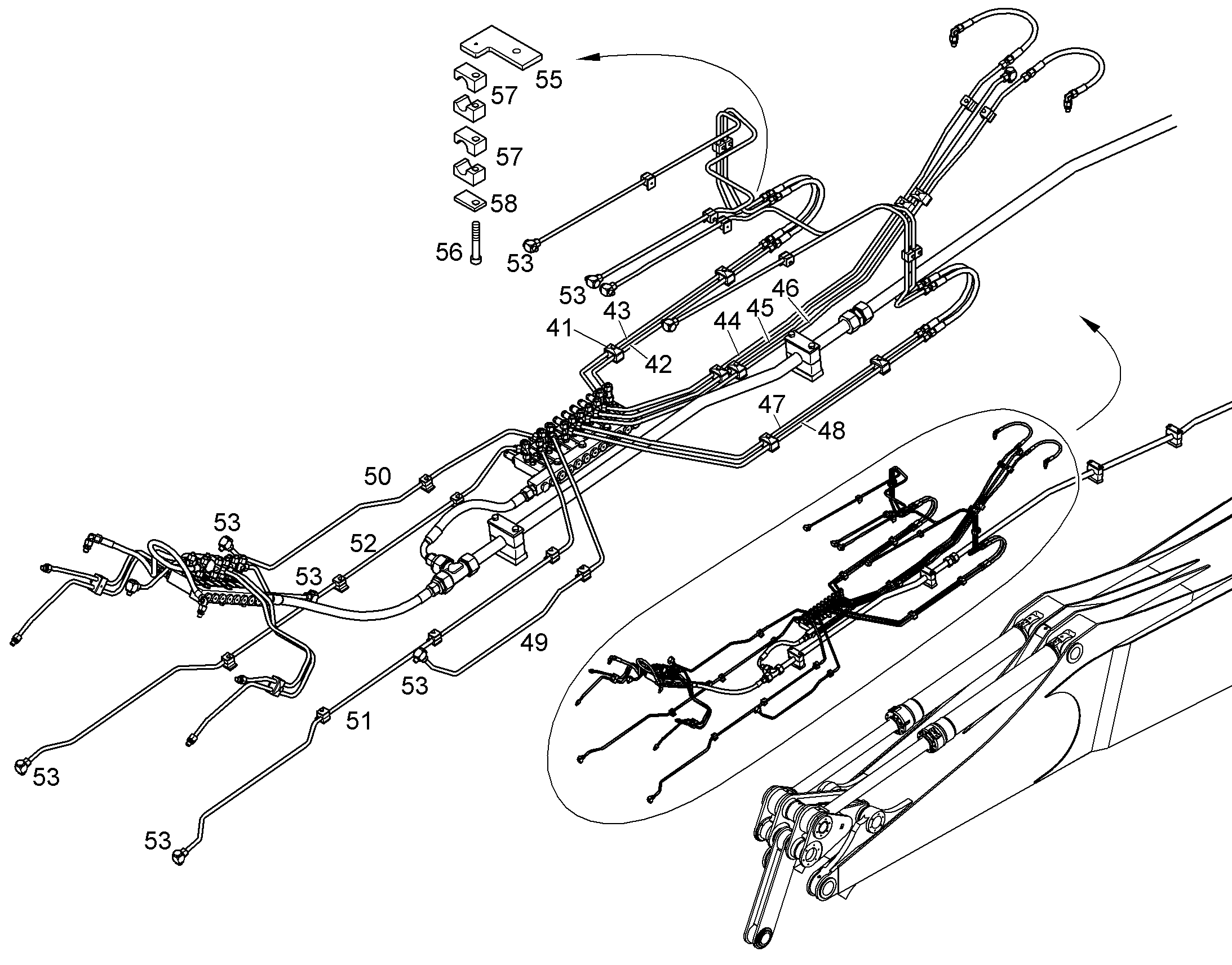 СКОБА ДЛЯ КРЕПЛЕНИЯ ТРУБЫ 10080442 LIEBHERR
