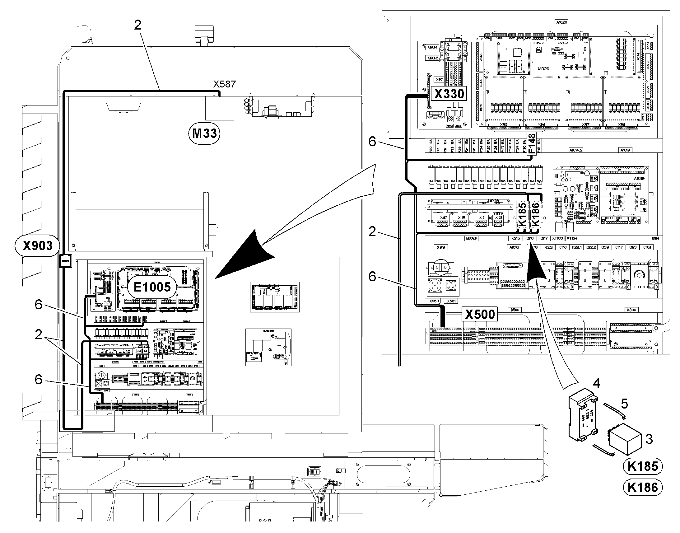 КОМПЛЕКТ КАБЕЛЕЙ 10081167 LIEBHERR