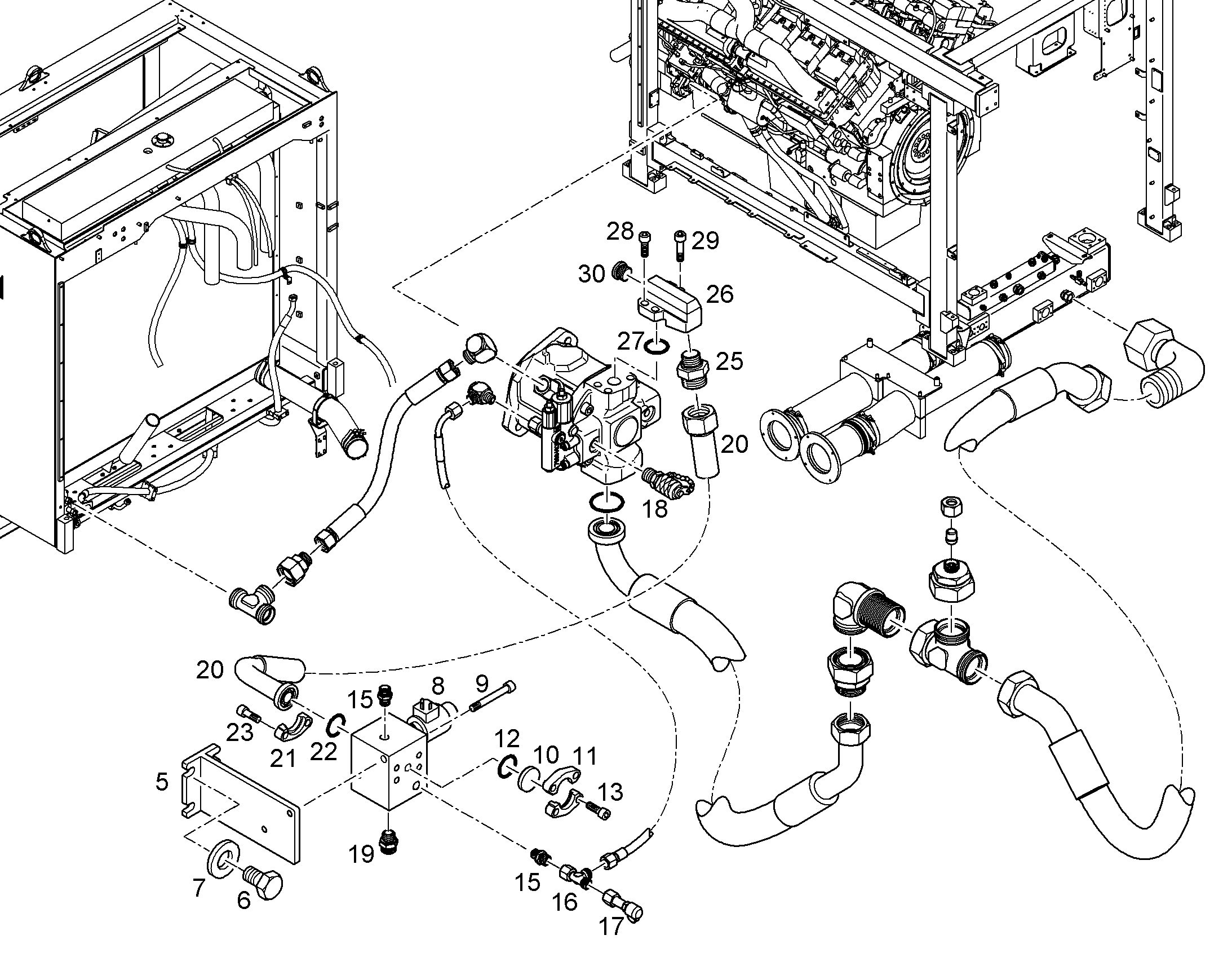 СОЕДИНЕНИЕ РЕЗЬБОВОЕ GE 25S M27X2 ED 7022463 LIEBHERR