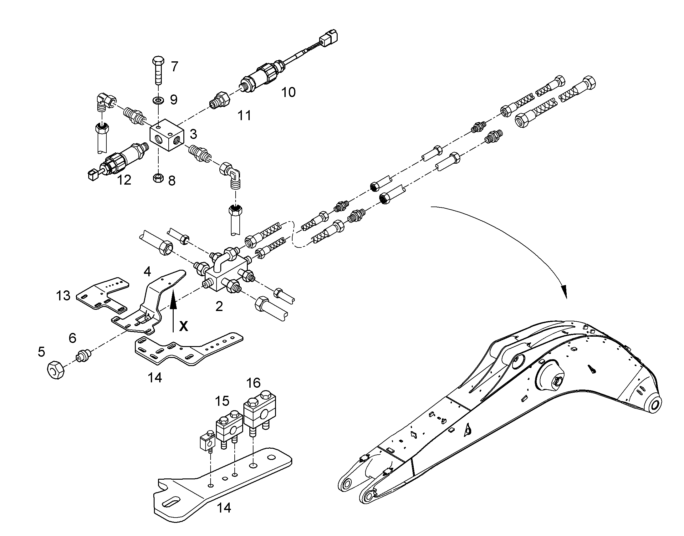 ПЕРЕКЛЮЧАТЕЛЬ 50bar 11341388 LIEBHERR