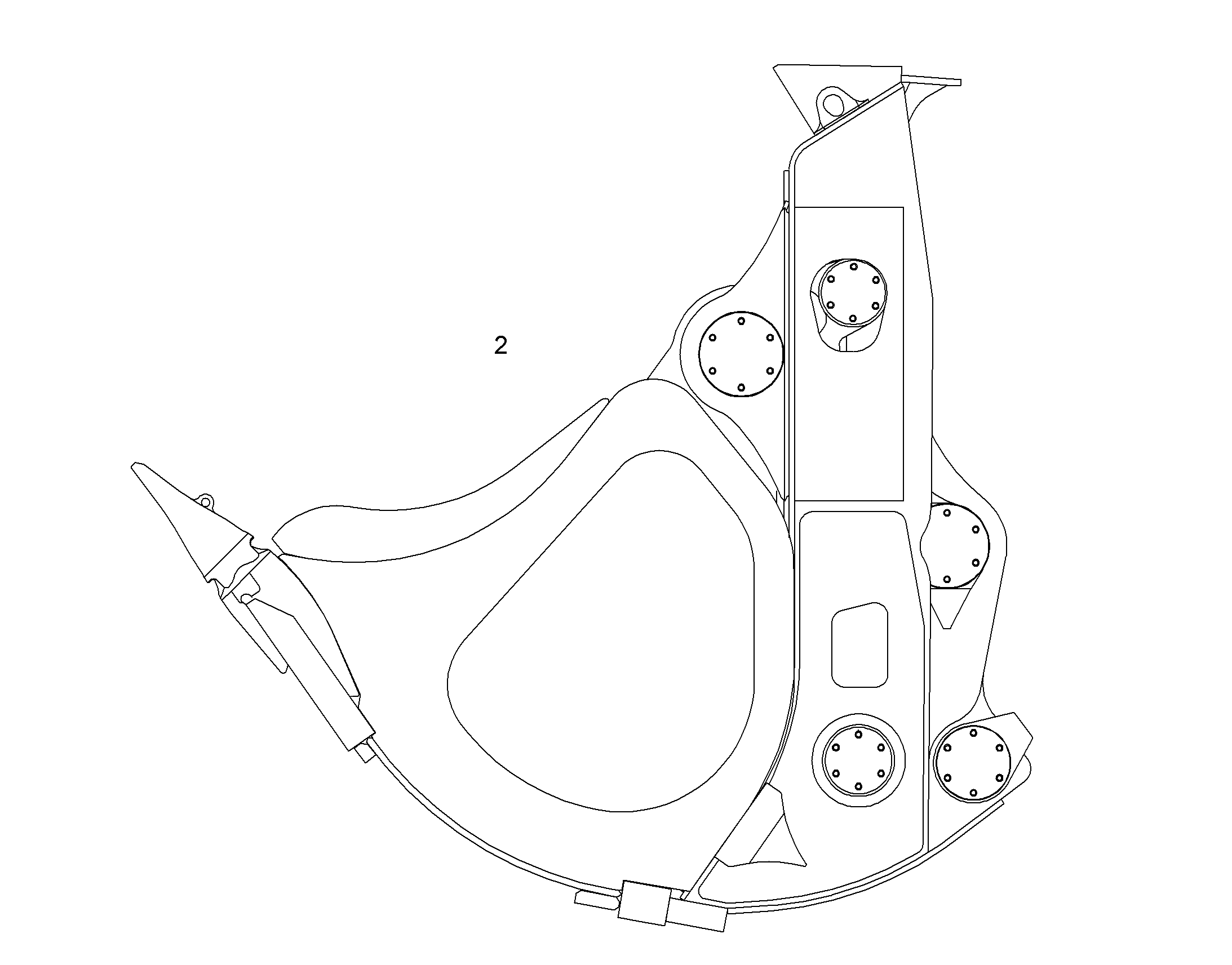 КОВШ ОТКИДНОЙ 3500MM 12,00M3 10085589 LIEBHERR