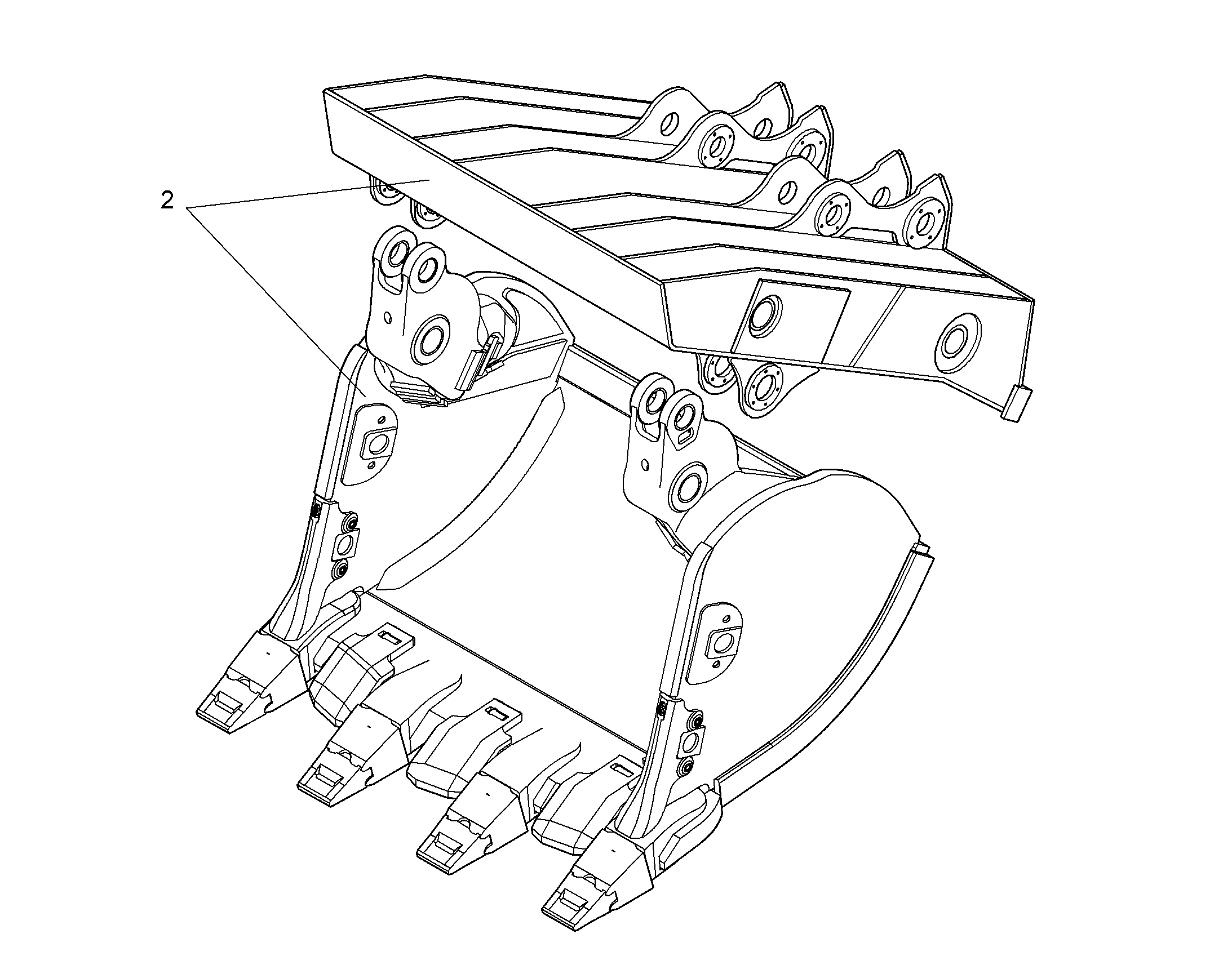 КОВШ ОТКИДНОЙ 2425MM 8M3 10087460 LIEBHERR