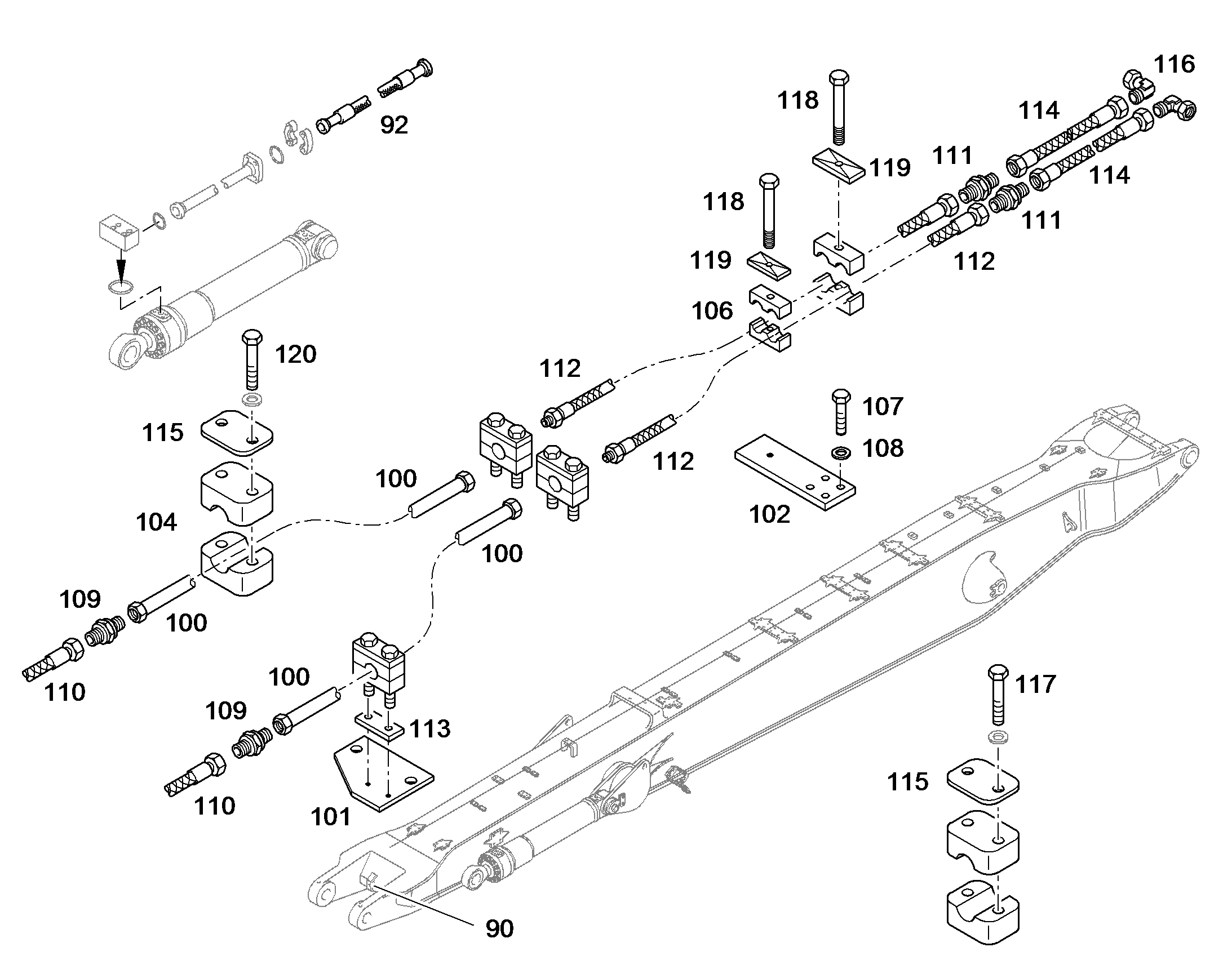 ШЛАНГ 12X4800 10007655 LIEBHERR