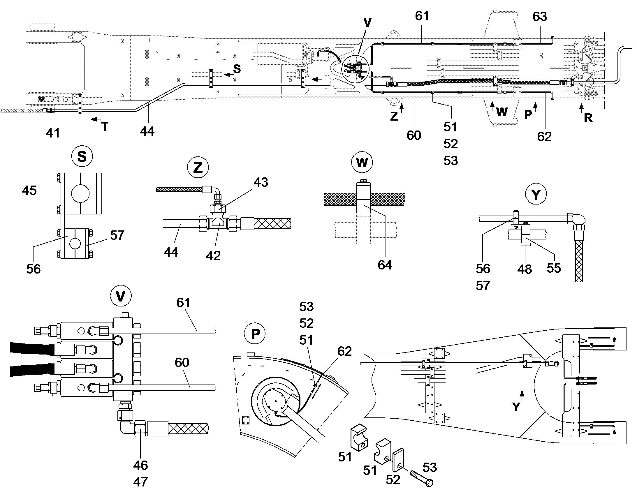 СМАЗ. ЛИНИЯ ПРАВ., КОМПЛЕКТ 10389765 LIEBHERR