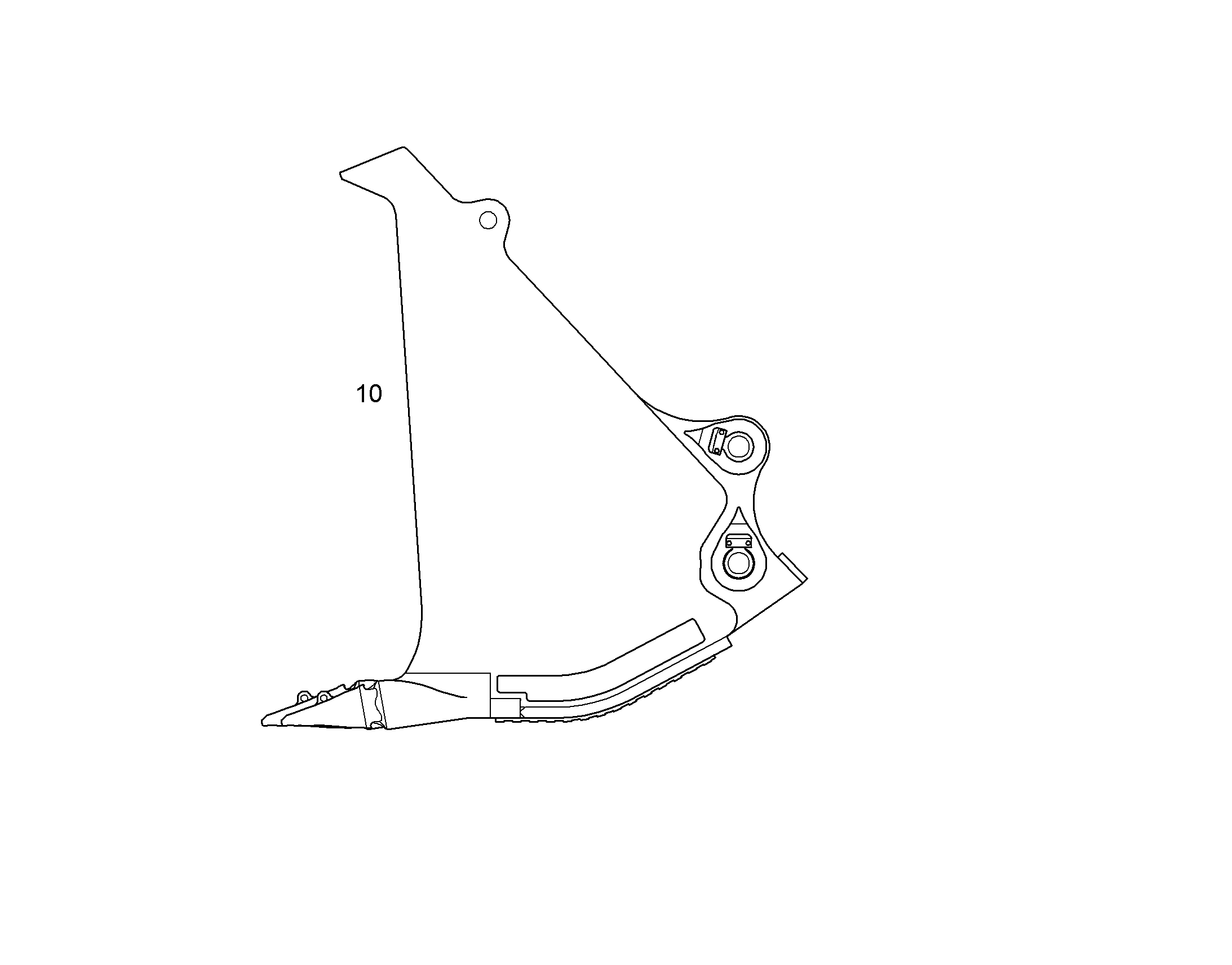 КОВШ ОТКИДНОЙ 2450 MM 6.50 M3 10365180 LIEBHERR
