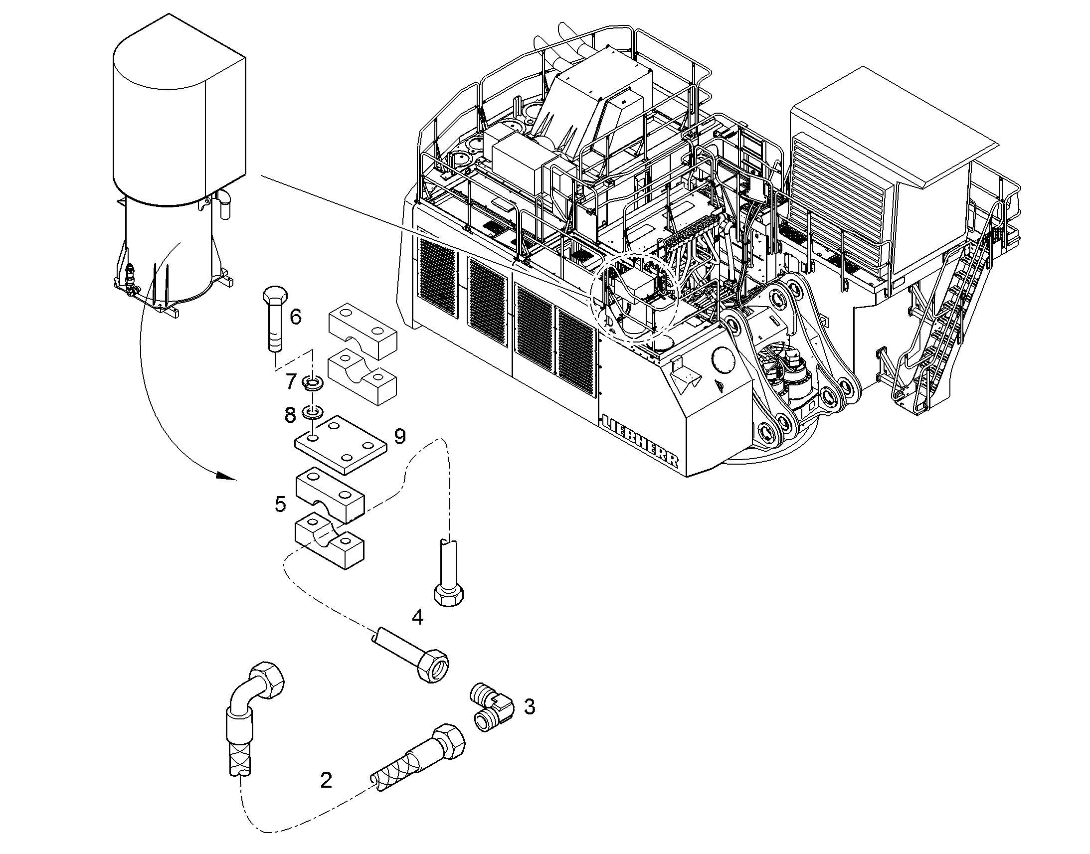 ШЛАНГ МАСЛЯНЫЙ 25X550 10343012 LIEBHERR