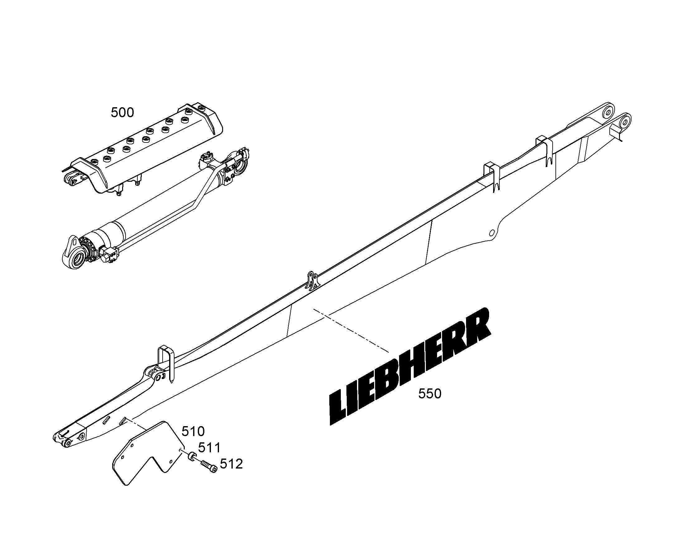 ЗАЩИТА ШАТУНА ЦИЛИНДРА 10077730 LIEBHERR
