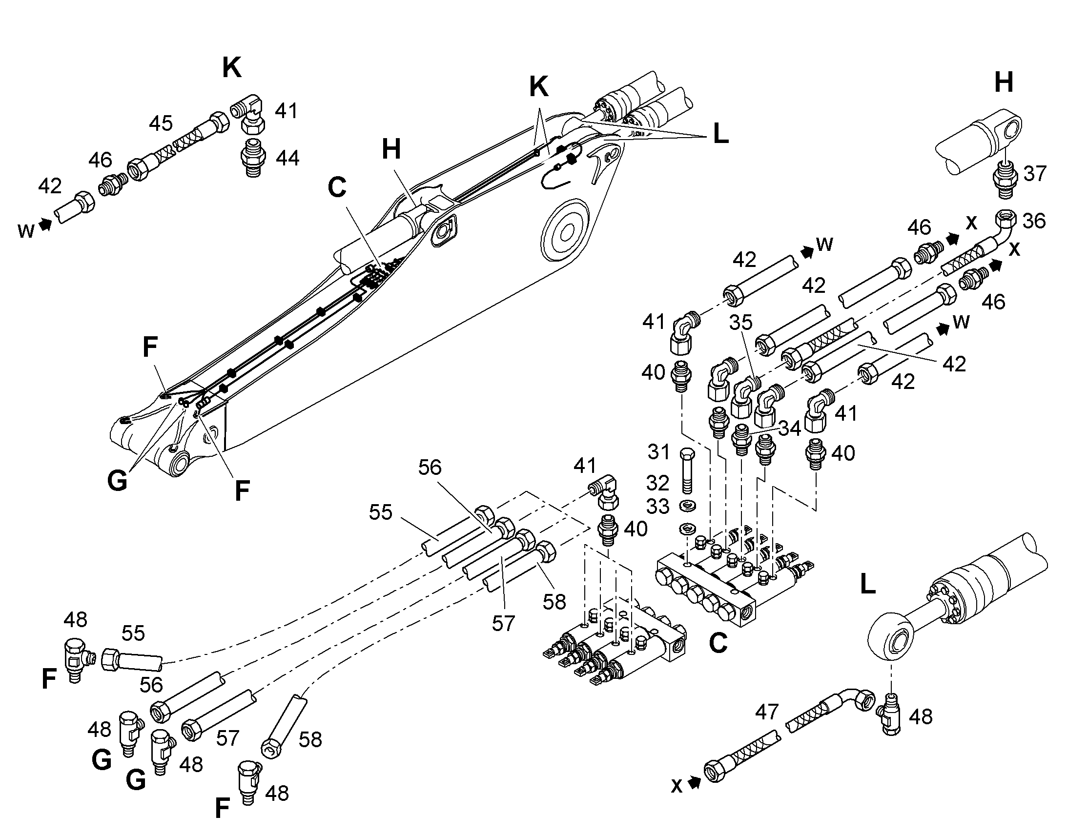 СМАЗОЧНАЯ ЛИНИЯ, КОМПЛЕКТ 10370920 LIEBHERR