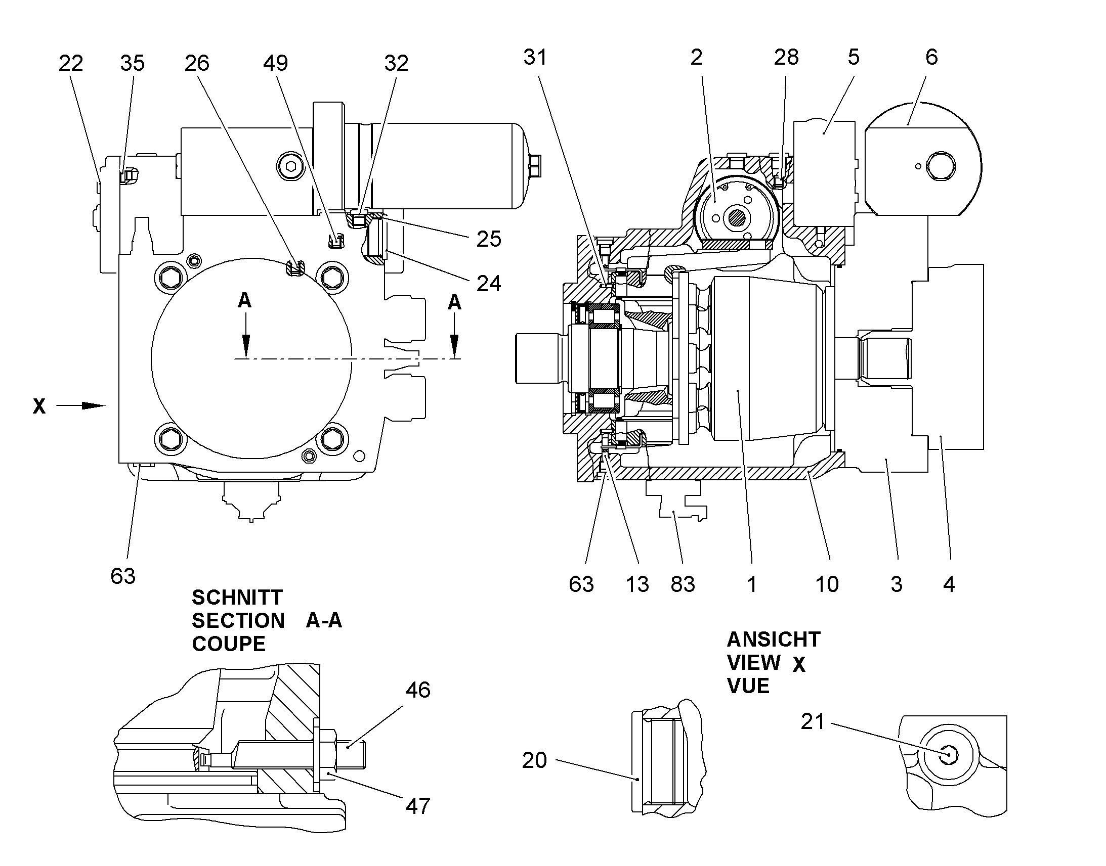 ГАЙКА С ФЛАНЦЕМ M14X1,5 514618508 LIEBHERR