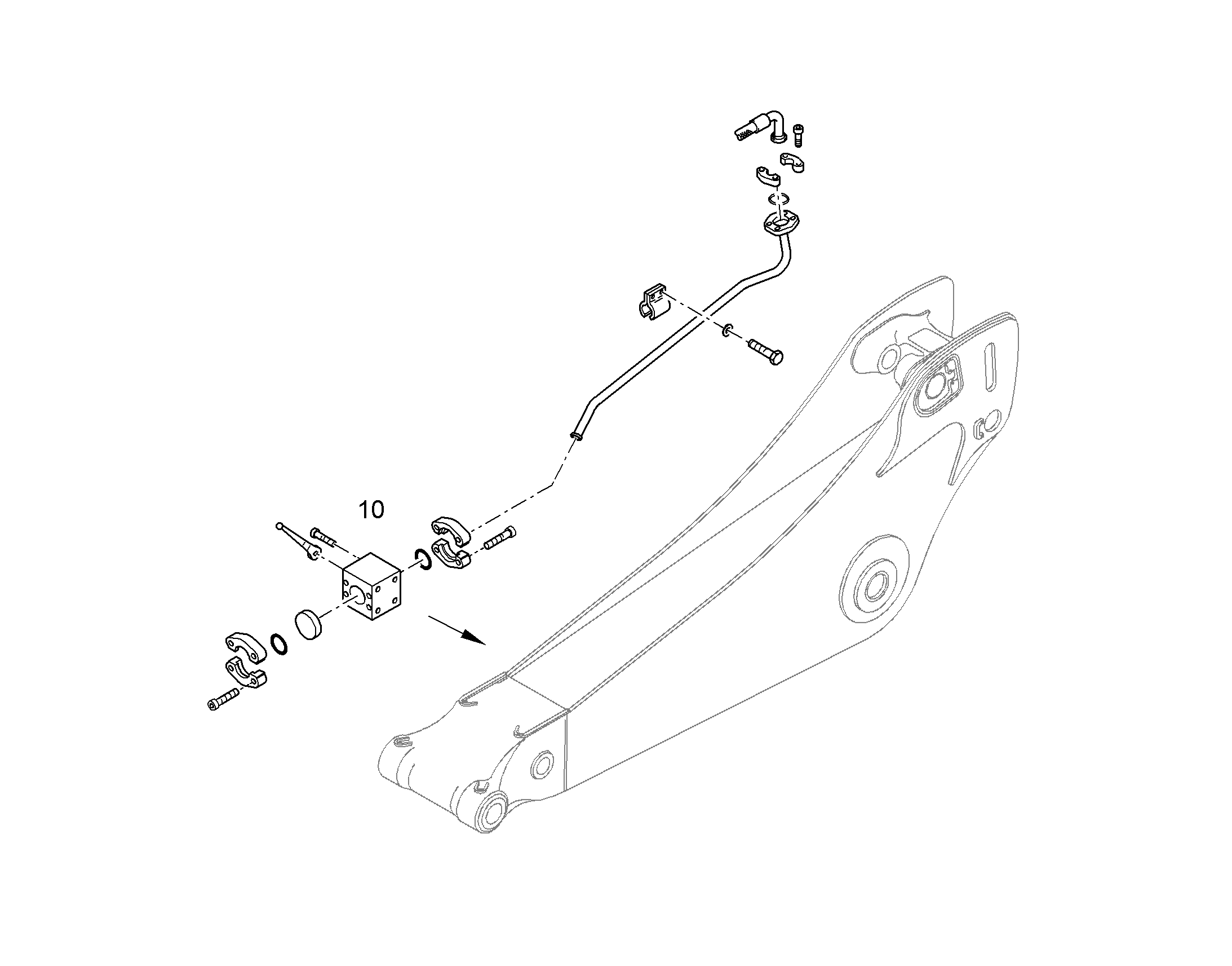 ПРОВОДКА МОНТАЖ AHS 10376671 LIEBHERR