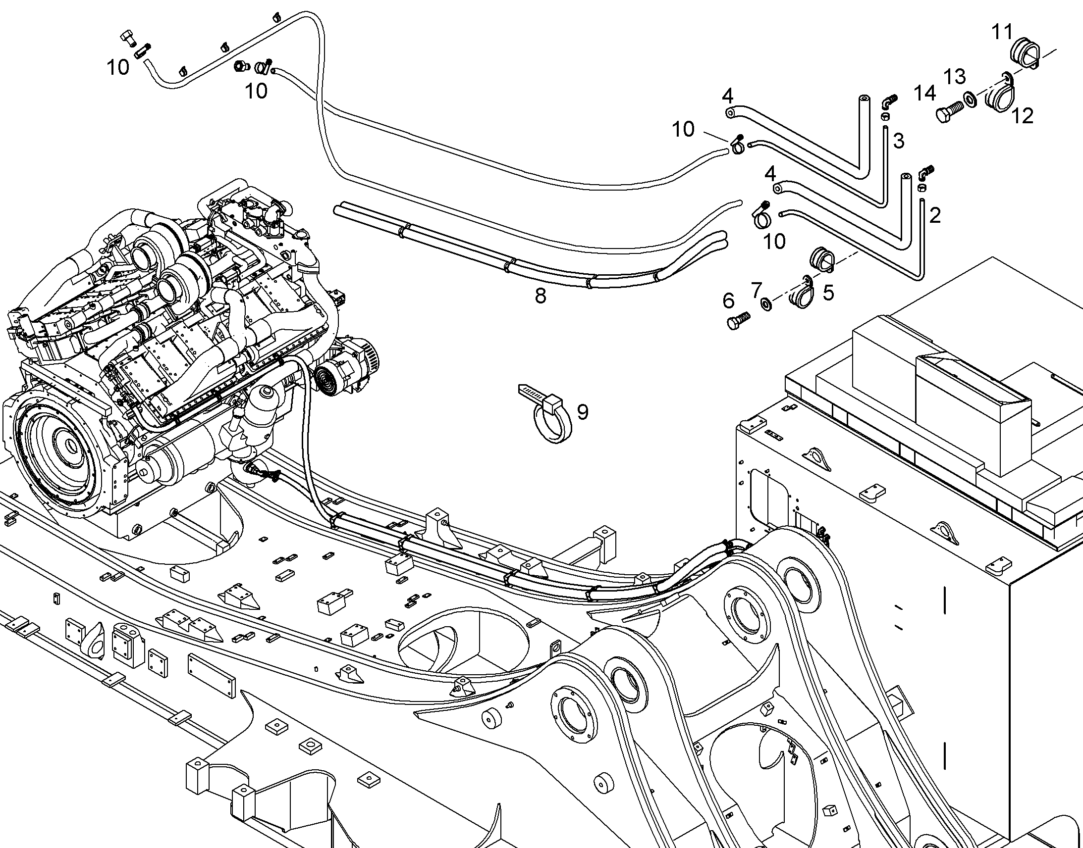 СКОБА ДЛЯ КРЕПЛЕНИЯ ШЛАНГА HKFK 25-40X14,3 W2 10346469 LIEBHERR