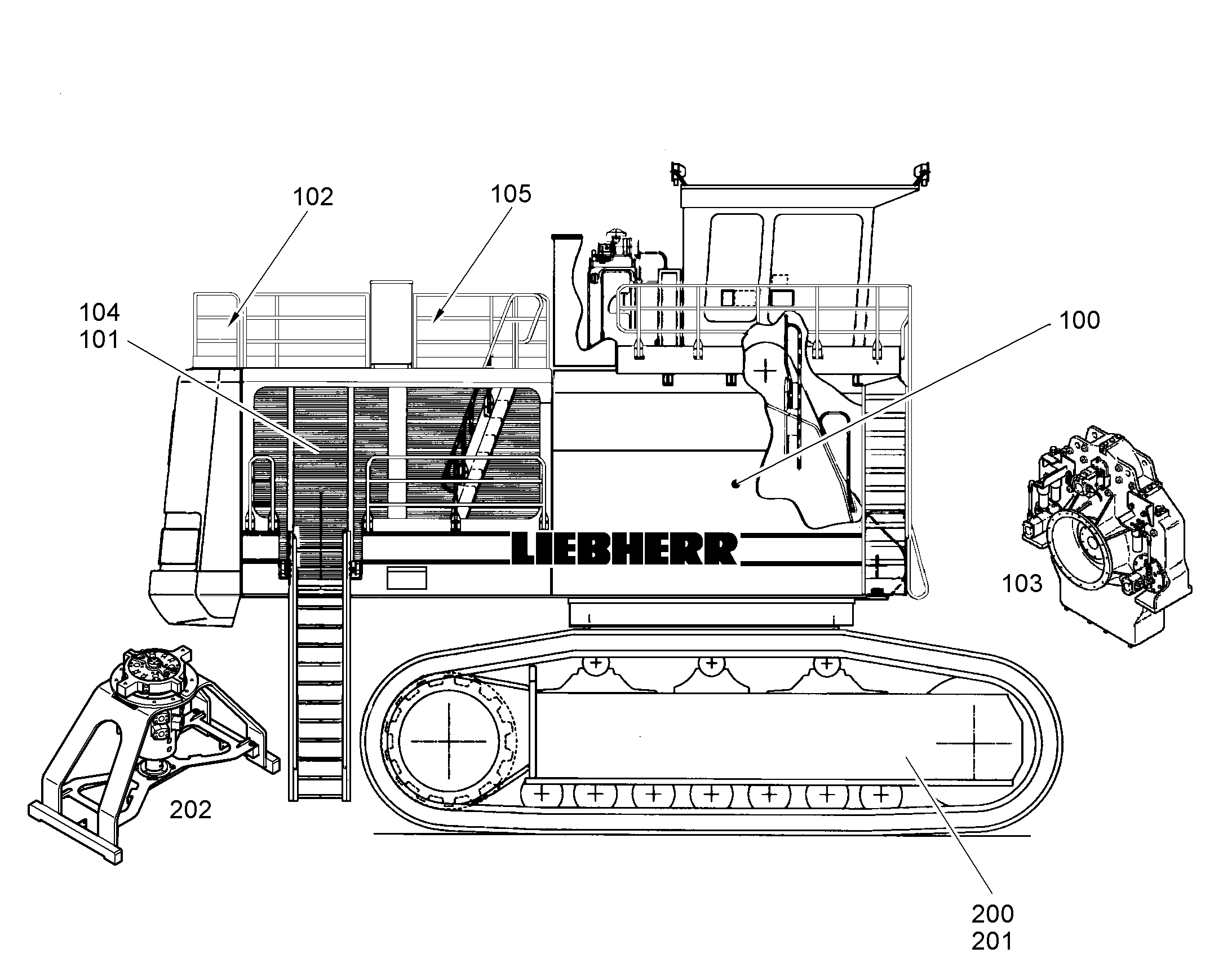 ВЫВОД ХОЛОДА Д. ПОВ. ПЛАТФОРМЫ 400V 50HZ 10086240 LIEBHERR