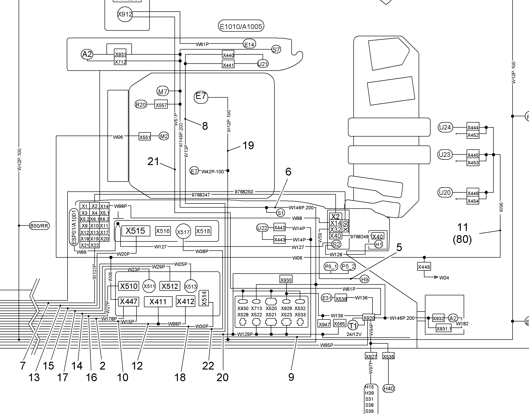 КОМПЛЕКТ КАБЕЛЕЙ 10472298 LIEBHERR