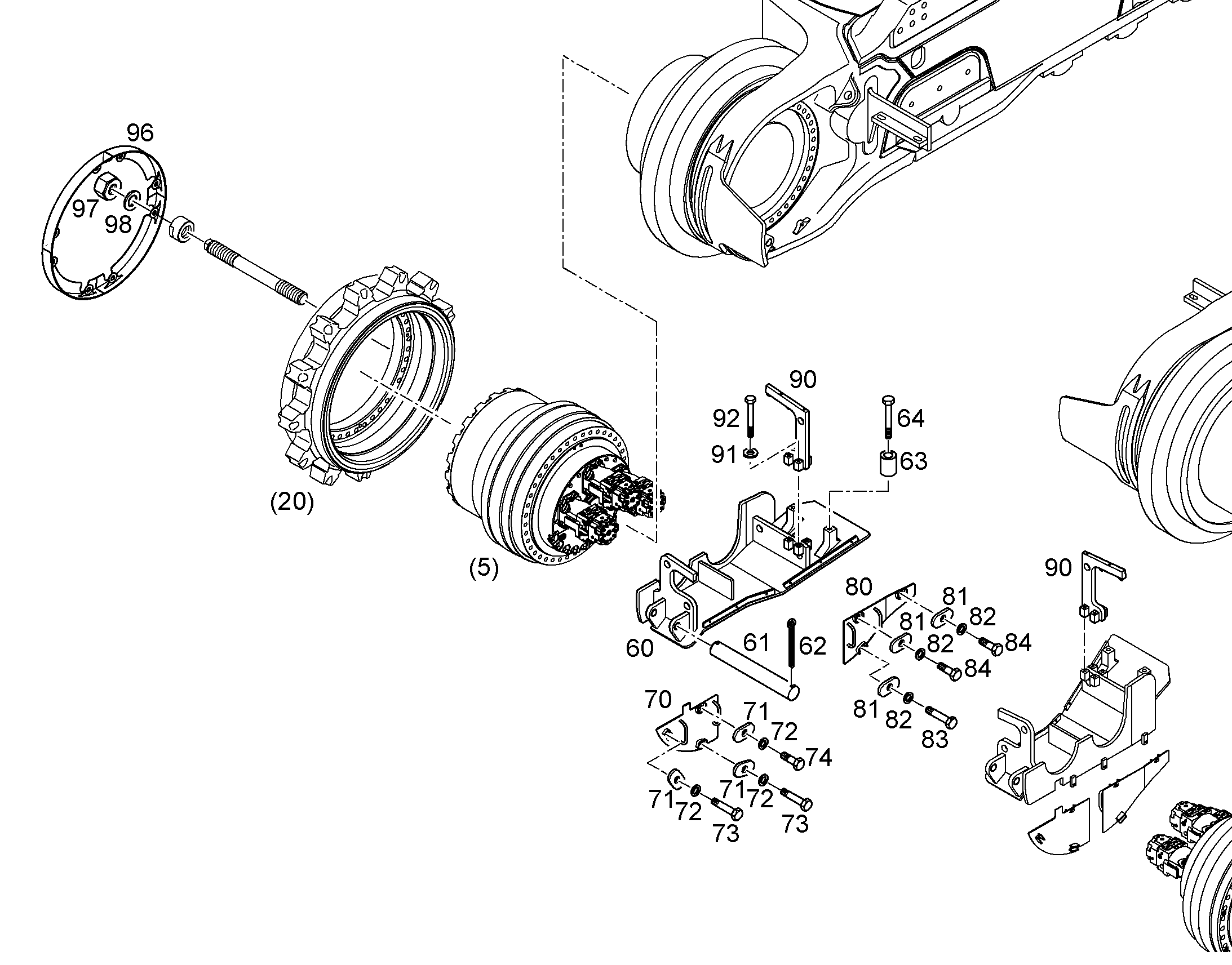 БОЛТ С ШЕСТИГРАННОЙ ГОЛОВКОЙ ISO 4017 M20X160 10.9 VERGUETU 11820840 LIEBHERR