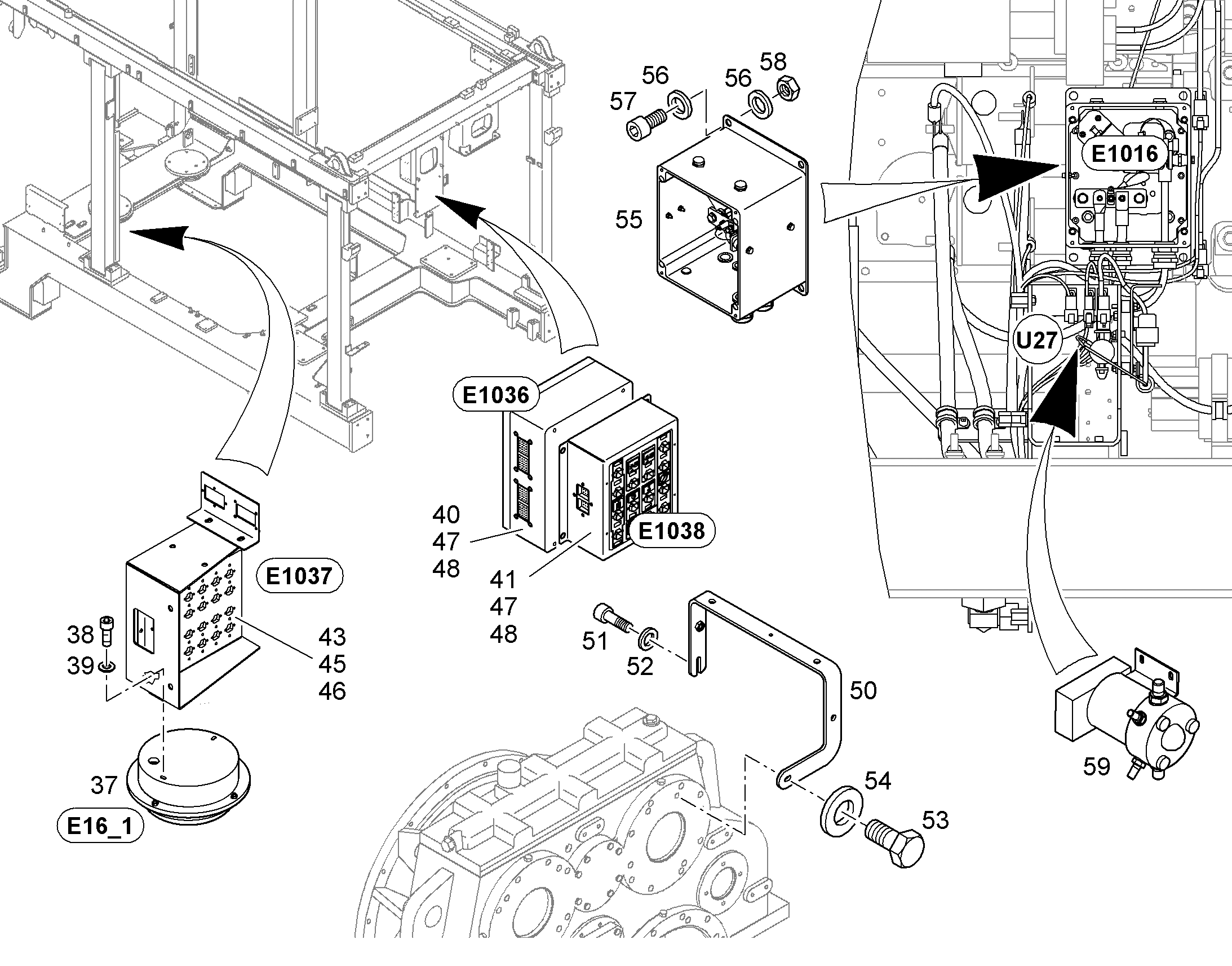 ШКАФ СИЛОВОЙ E1038 10071342 LIEBHERR